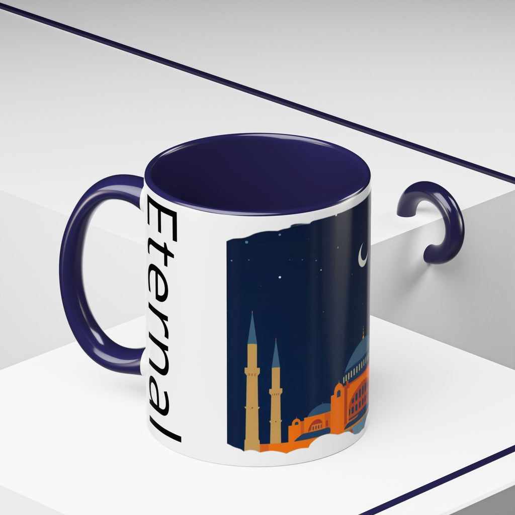 Timeless Istanbul Accent Coffee Mug - Crescent Night Skyline (11/15oz)