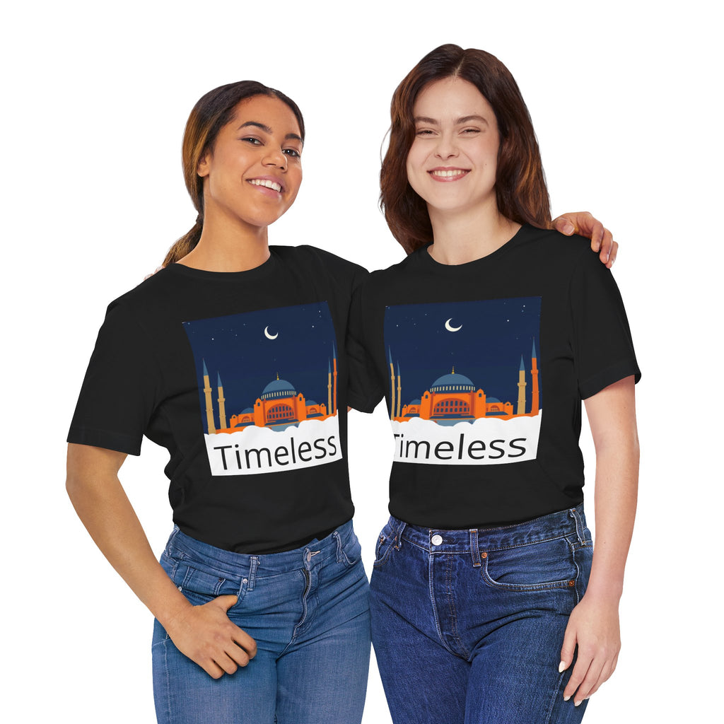 Timeless Mosque Tee – Crescent Night Skyline T-Shirt