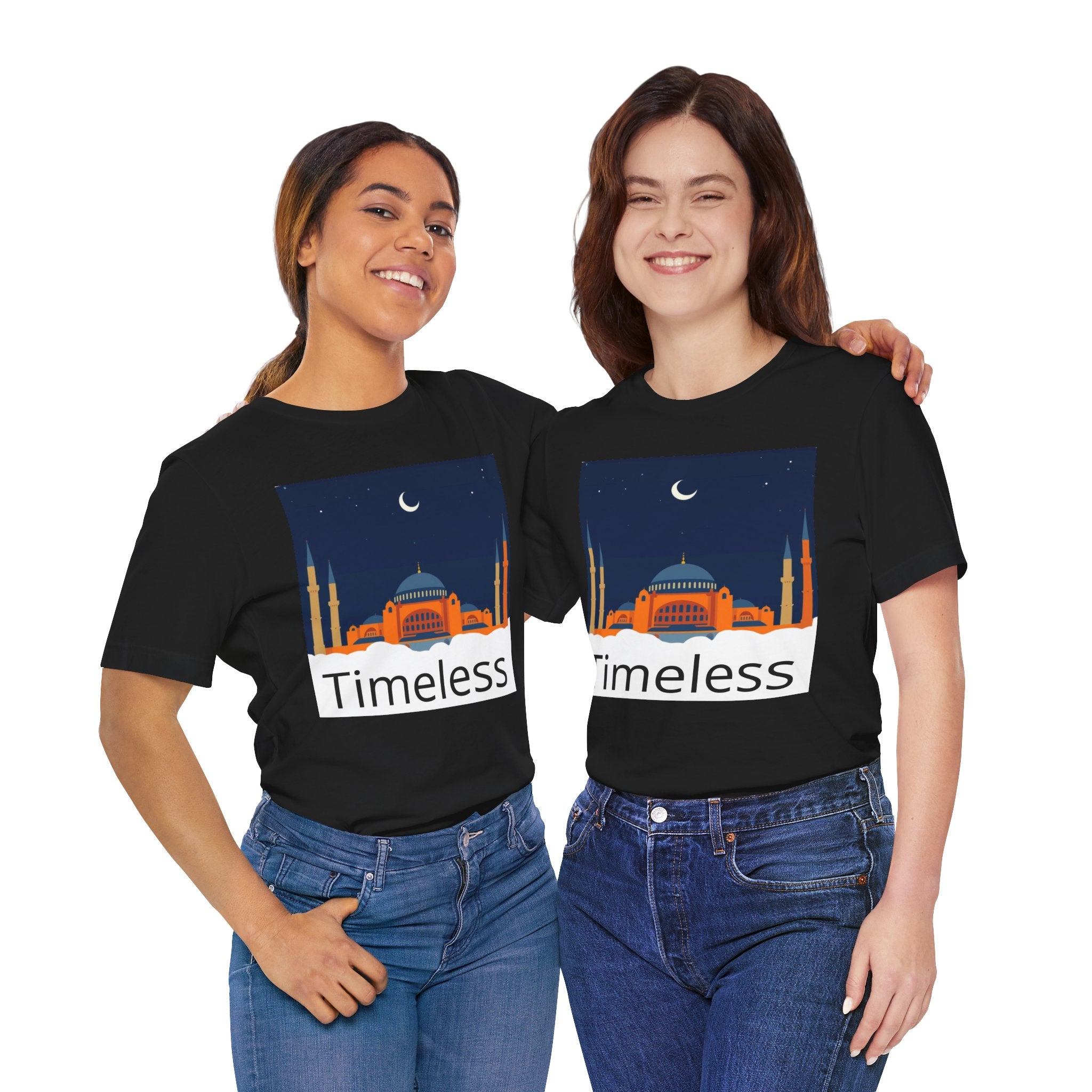 Timeless Mosque Tee – Crescent Night Skyline T-Shirt