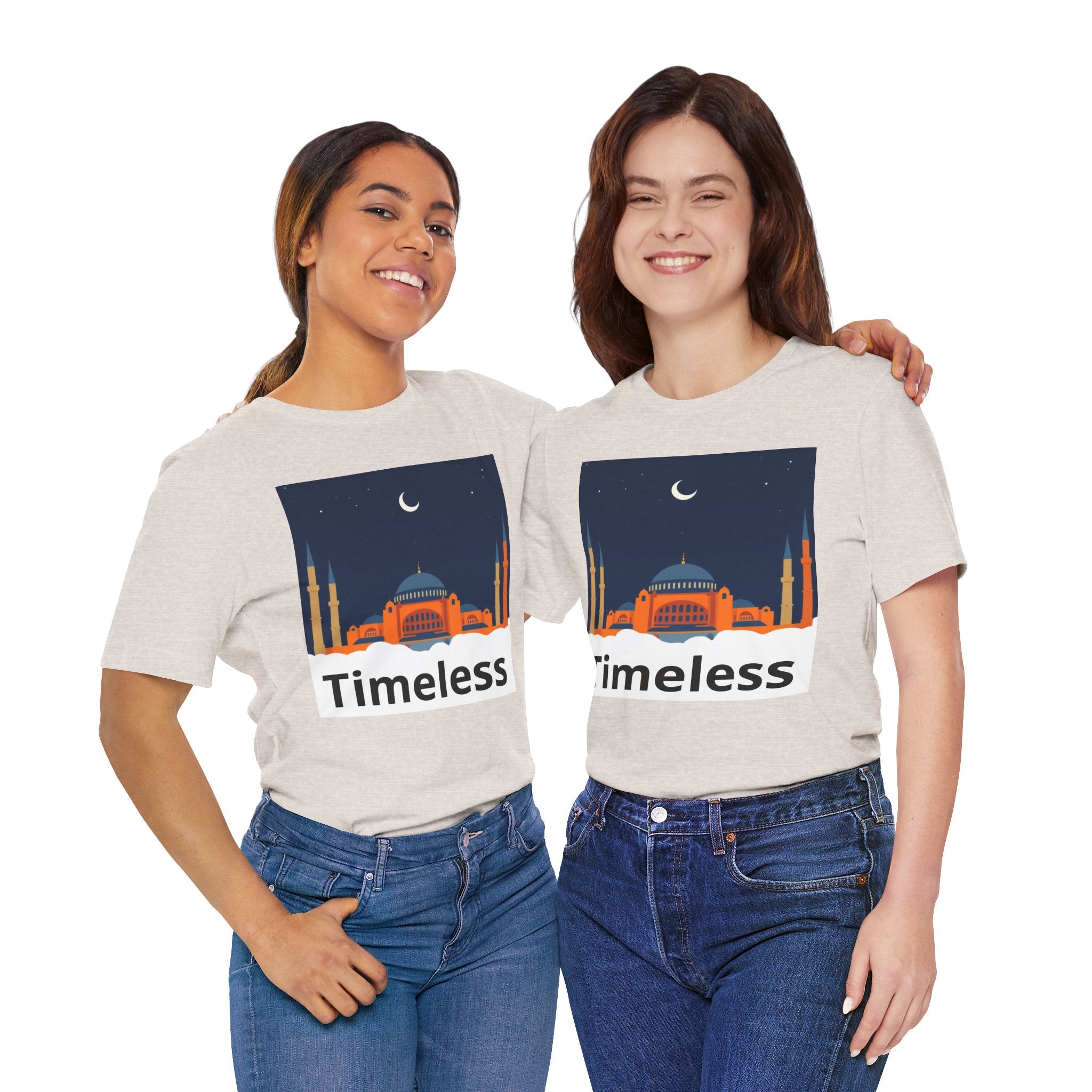 Timeless Mosque Tee – Crescent Night Skyline T-Shirt