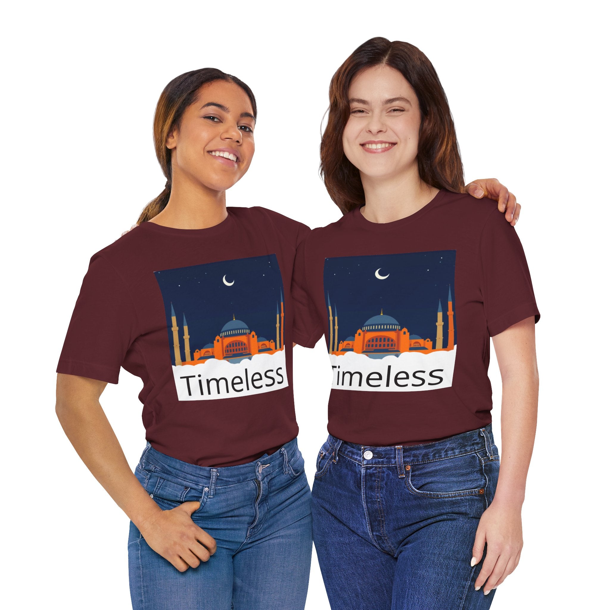 Timeless Mosque Tee – Crescent Night Skyline T-Shirt
