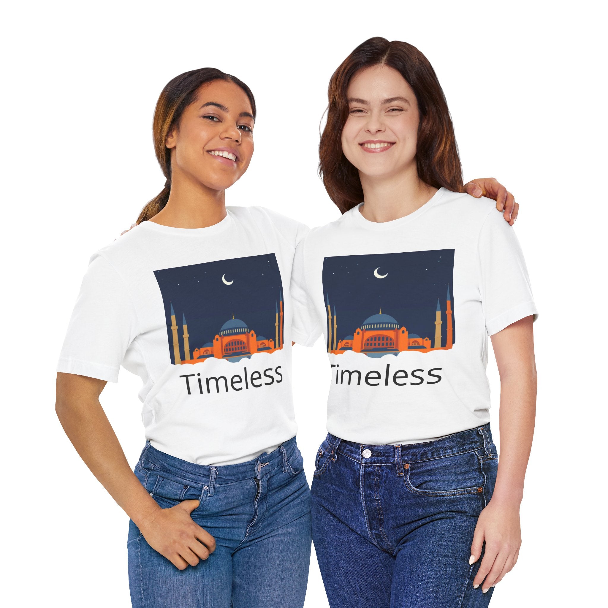 Timeless Mosque Tee – Crescent Night Skyline T-Shirt