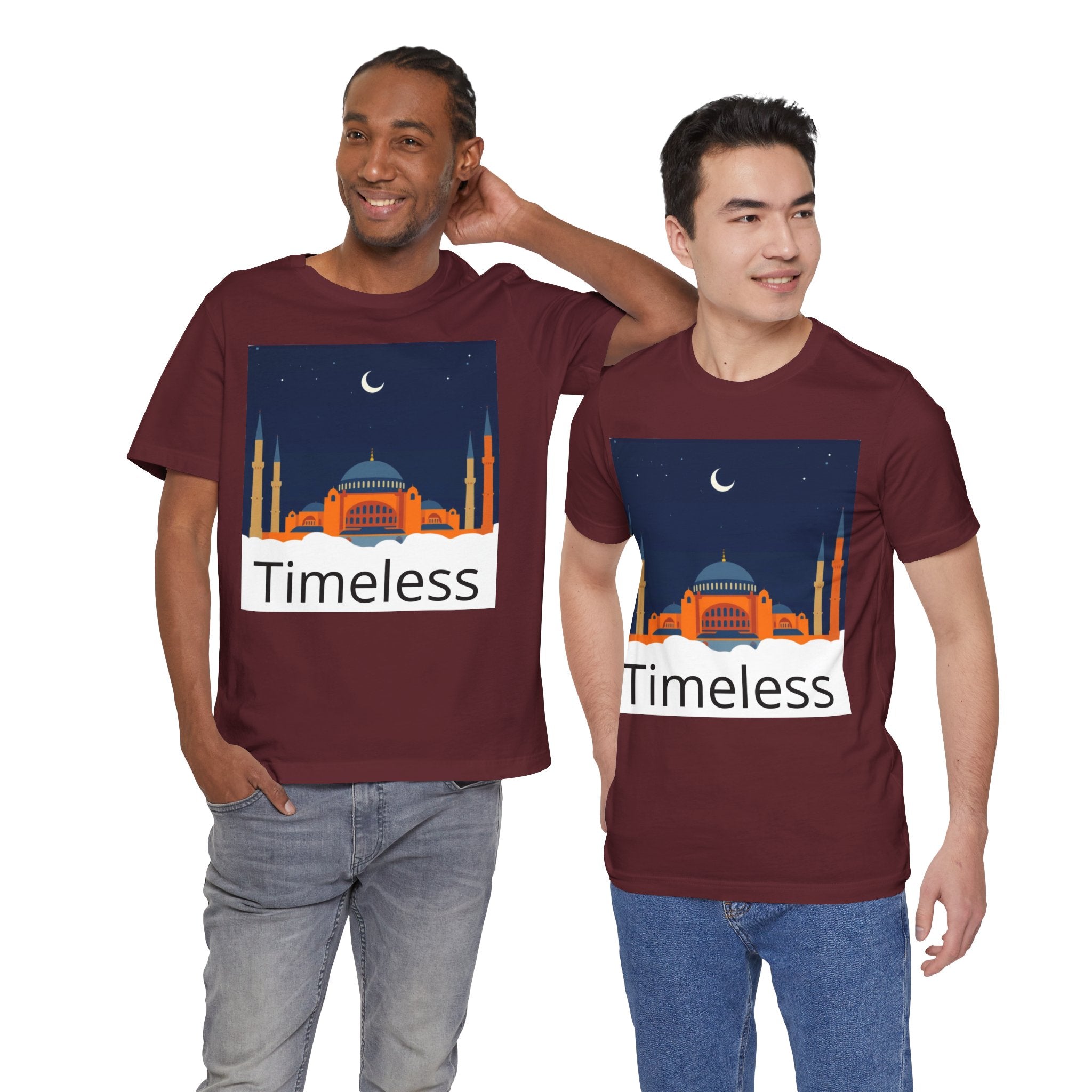 Timeless Mosque Tee – Crescent Night Skyline T-Shirt