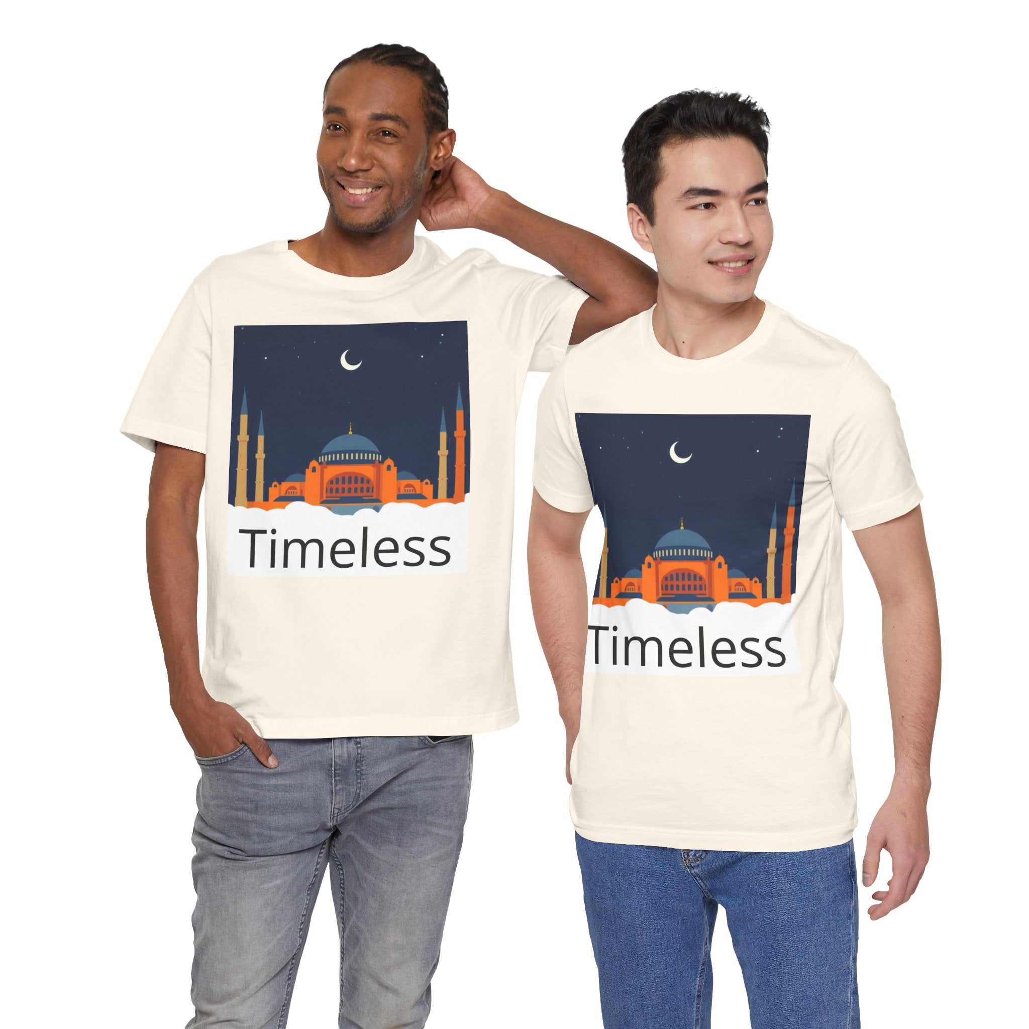Timeless Mosque Tee – Crescent Night Skyline T-Shirt