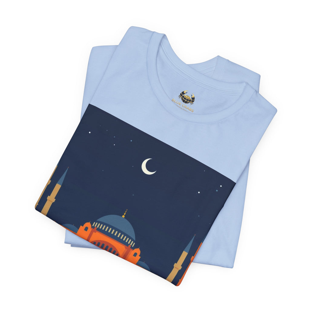 Timeless Mosque Tee – Crescent Night Skyline T-Shirt