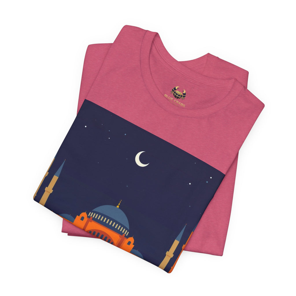 Timeless Mosque Tee – Crescent Night Skyline T-Shirt