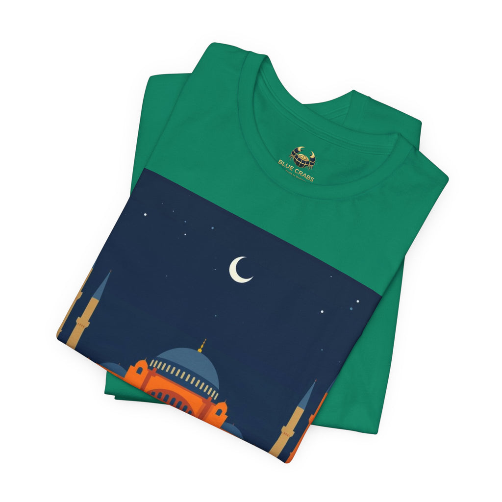 Timeless Mosque Tee – Crescent Night Skyline T-Shirt
