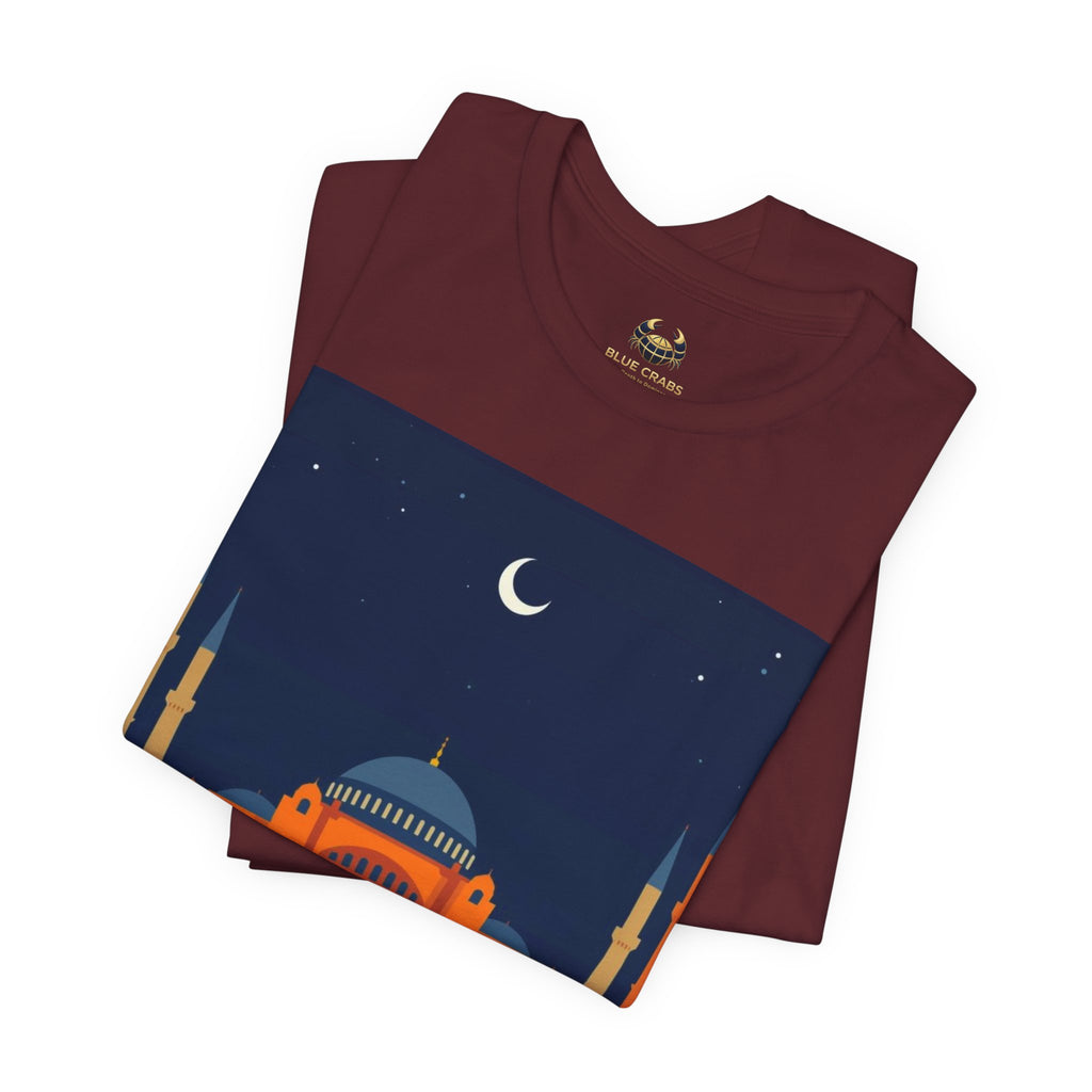 Timeless Mosque Tee – Crescent Night Skyline T-Shirt