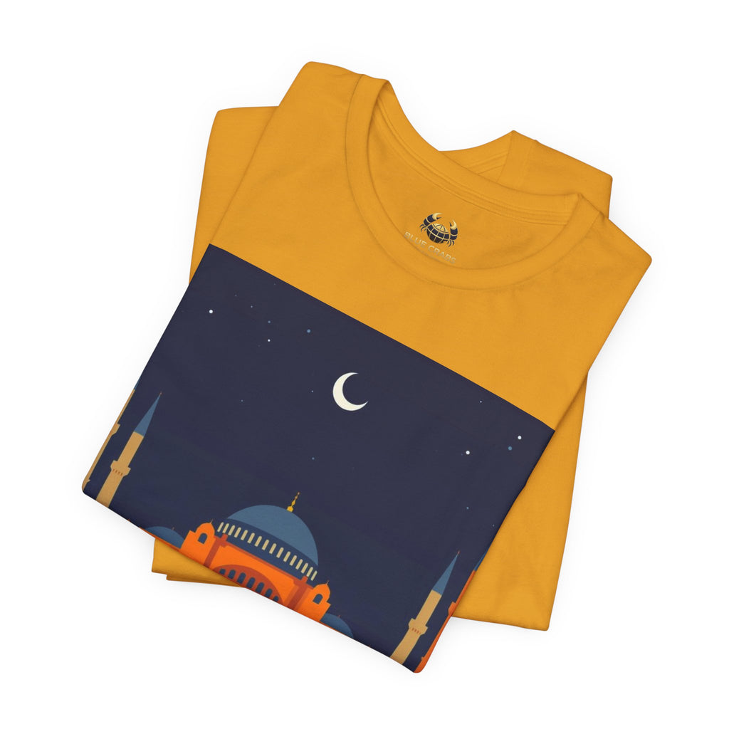 Timeless Mosque Tee – Crescent Night Skyline T-Shirt
