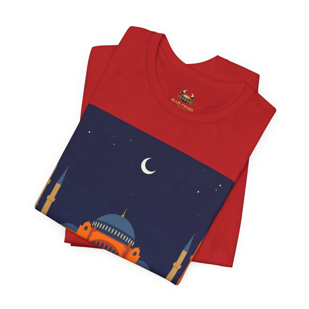 Timeless Mosque Tee – Crescent Night Skyline T-Shirt