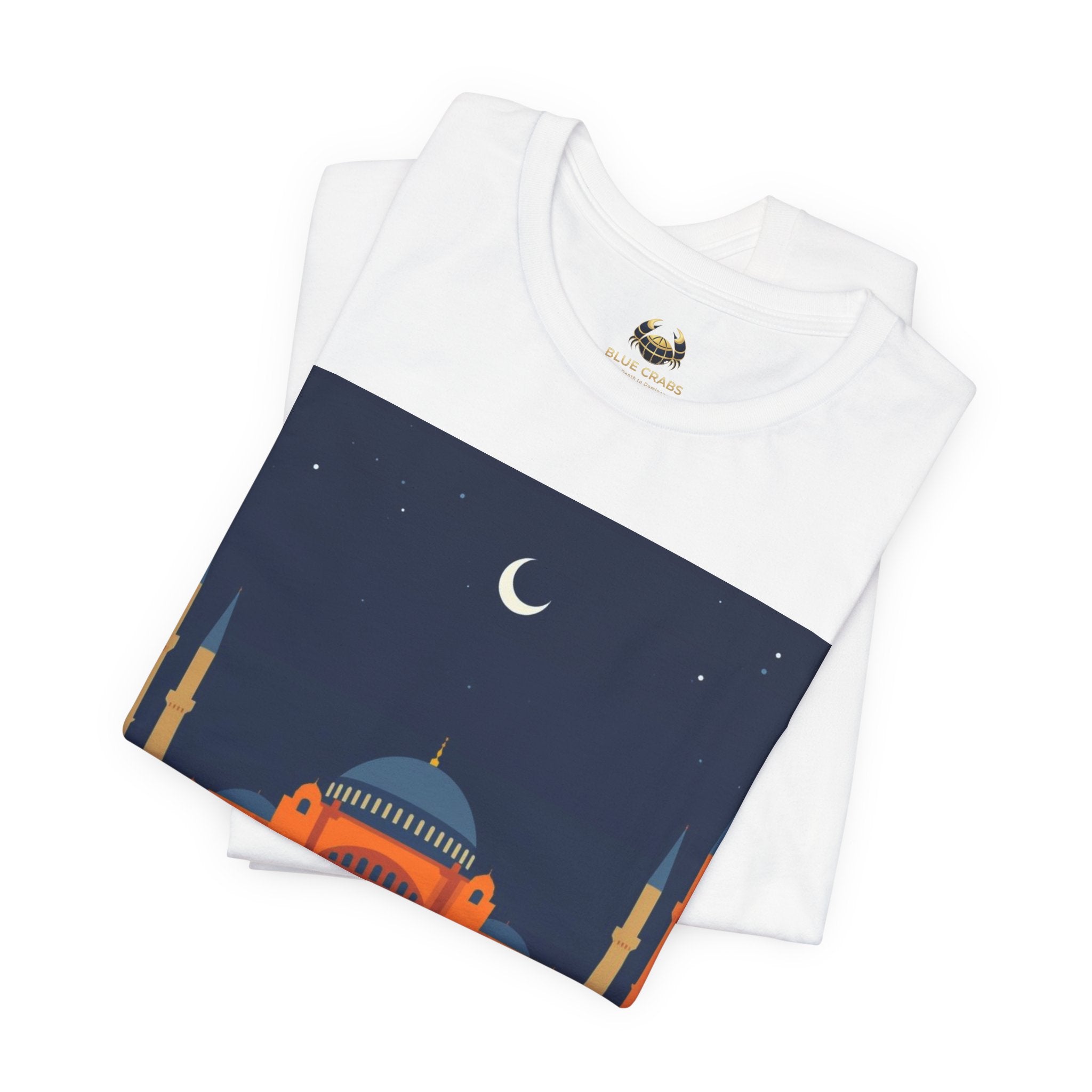 Timeless Mosque Tee – Crescent Night Skyline T-Shirt