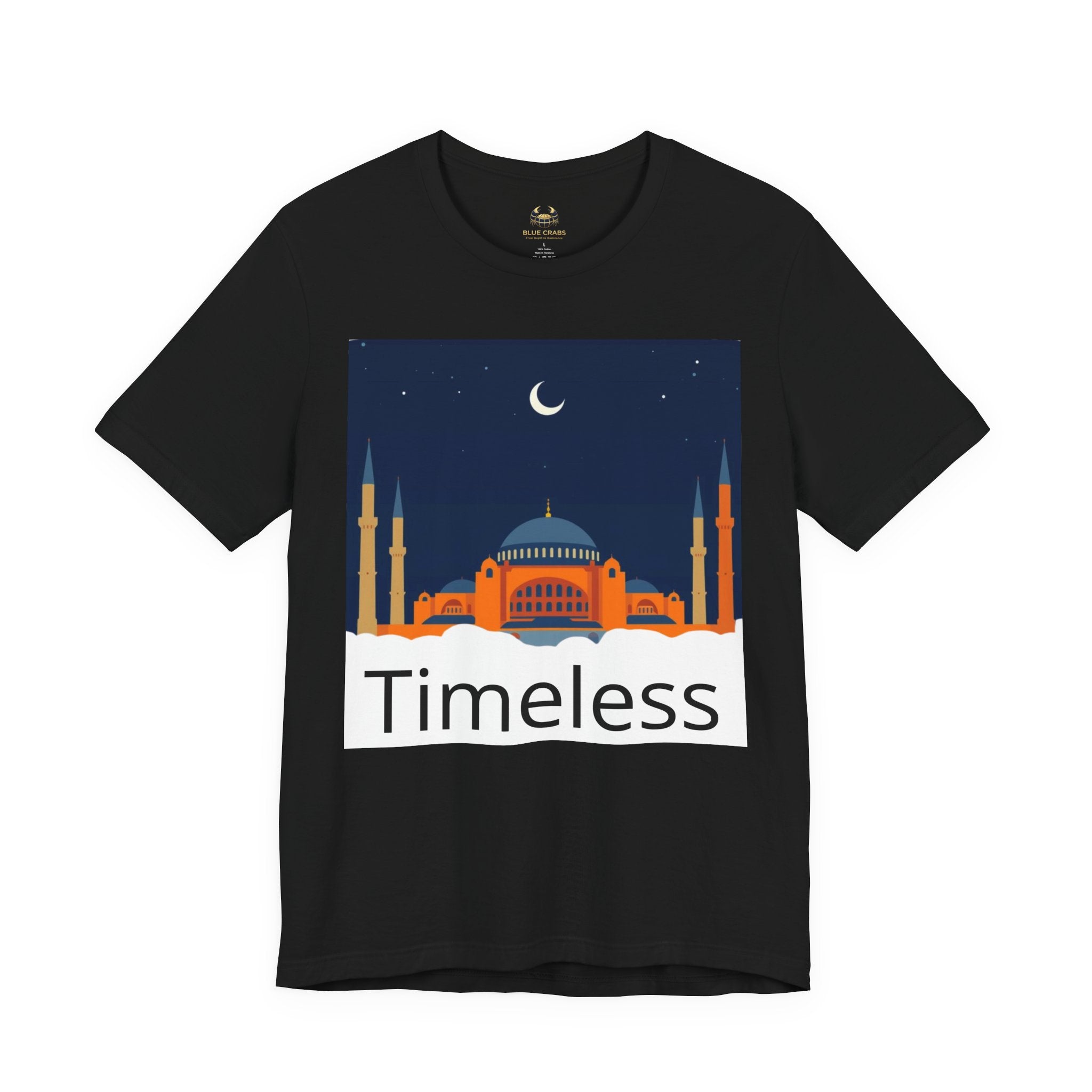 Timeless Mosque Tee – Crescent Night Skyline T-Shirt