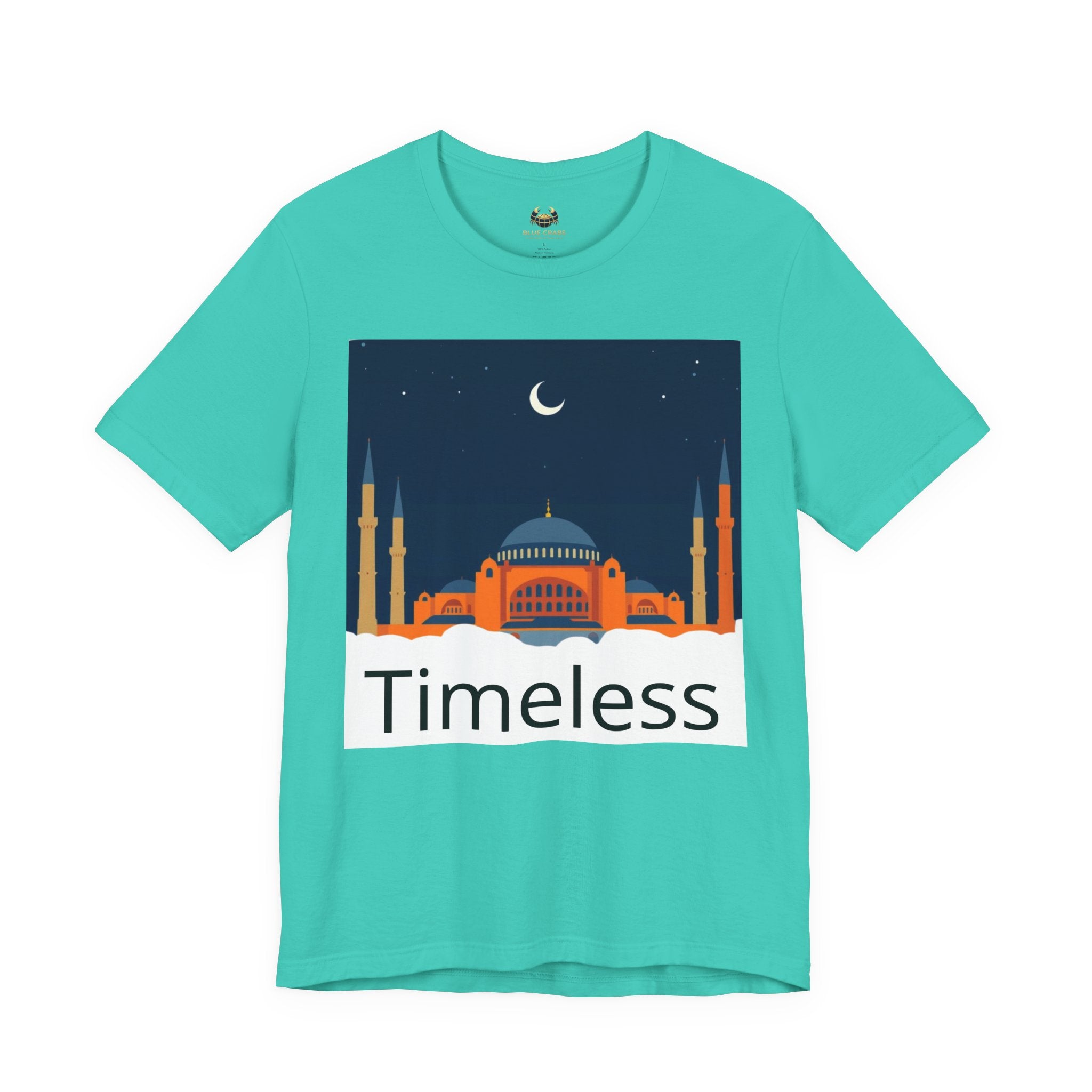 Timeless Mosque Tee – Crescent Night Skyline T-Shirt