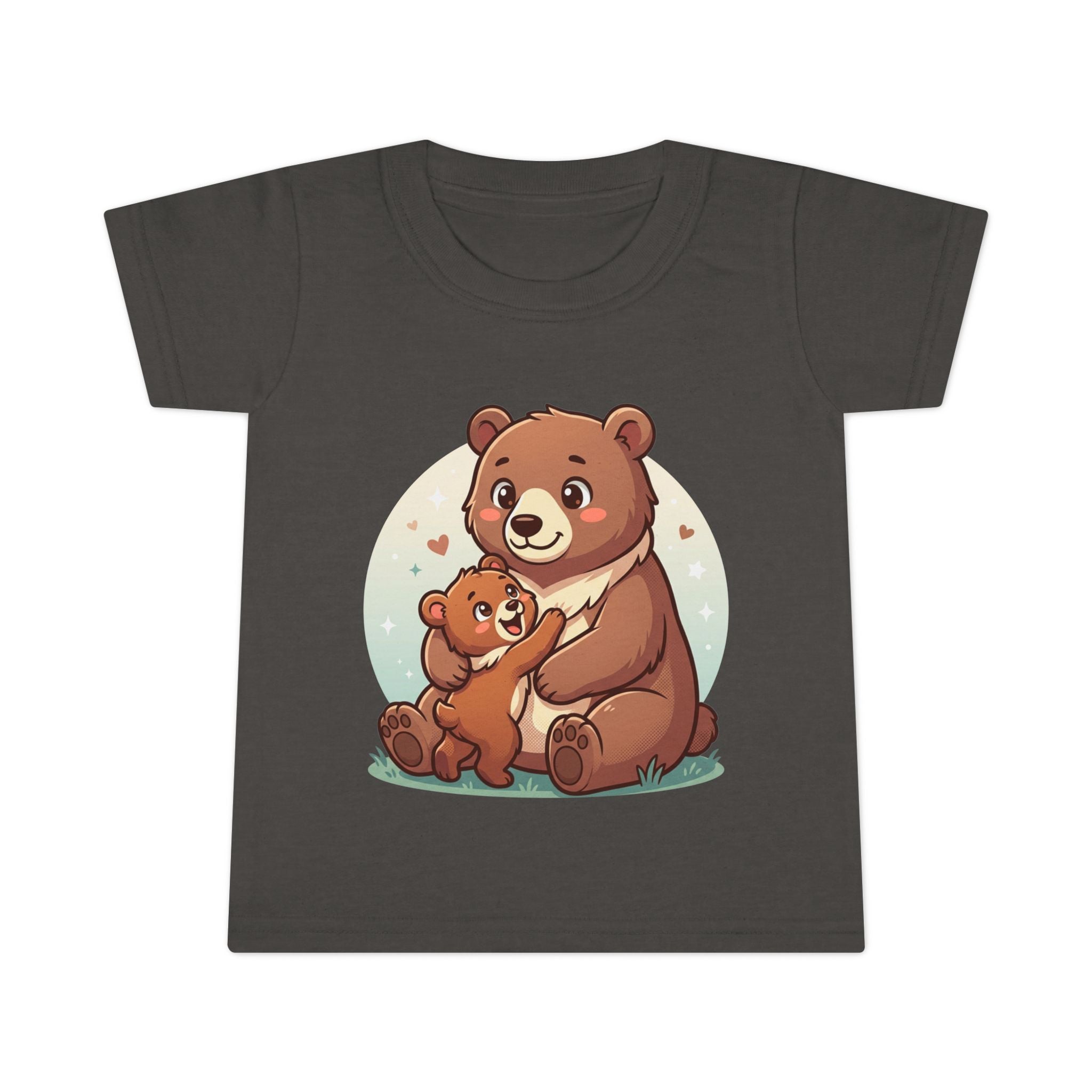 Toddler T-Shirt - Cute Bear Mama & Cub Graphic ("ayı ve yavru")
