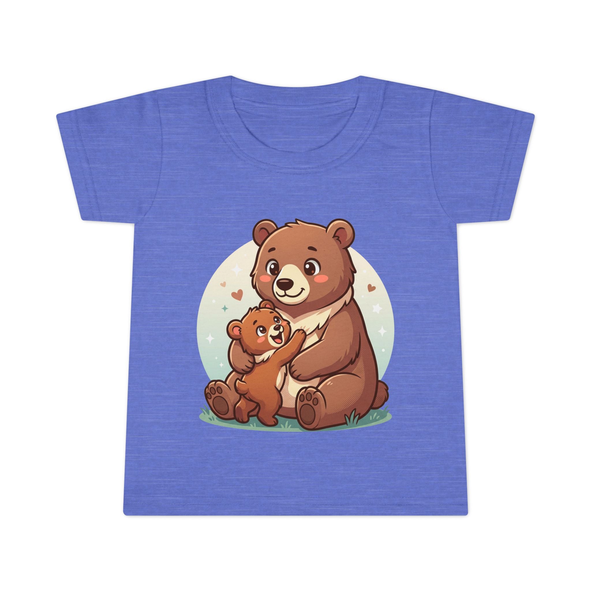 Toddler T-Shirt - Cute Bear Mama & Cub Graphic ("ayı ve yavru")