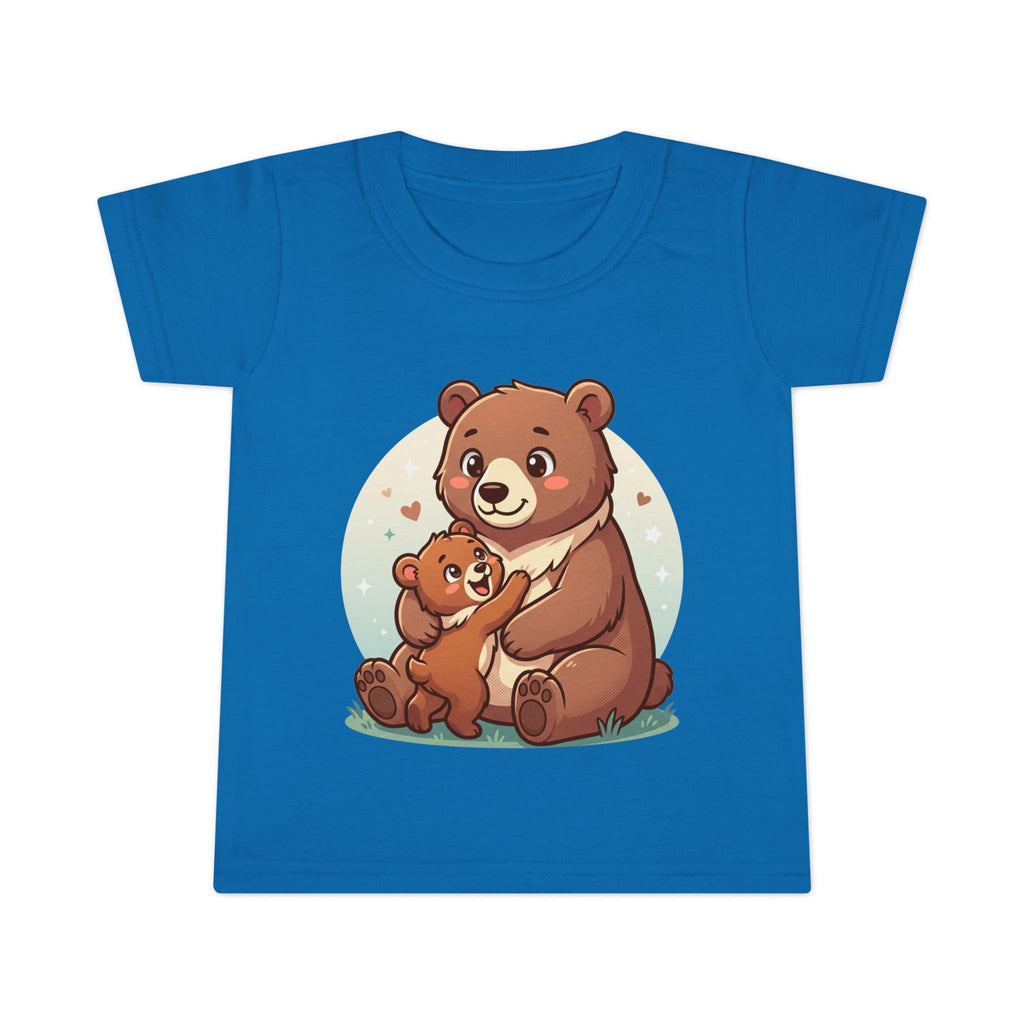 Toddler T-Shirt - Cute Bear Mama & Cub Graphic ("ayı ve yavru")