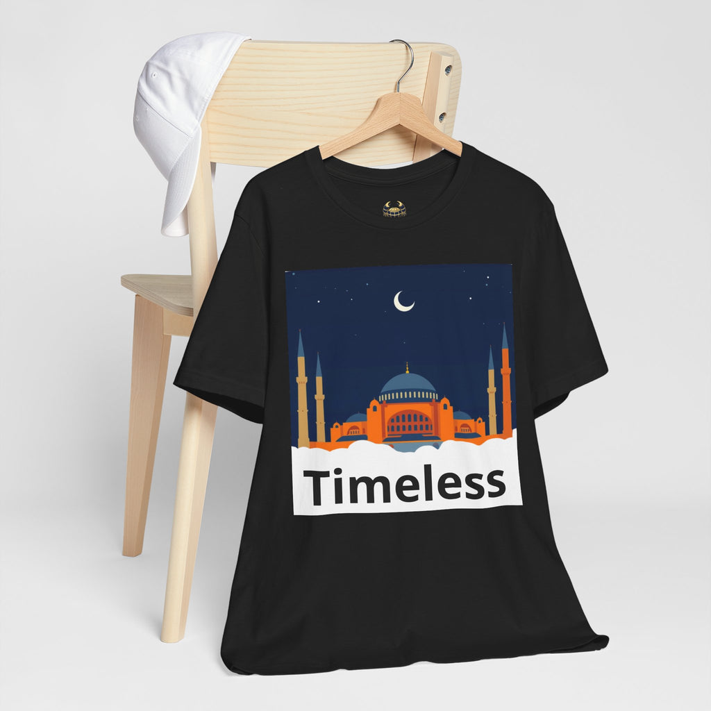 Timeless Mosque Tee – Crescent Night Skyline T-Shirt