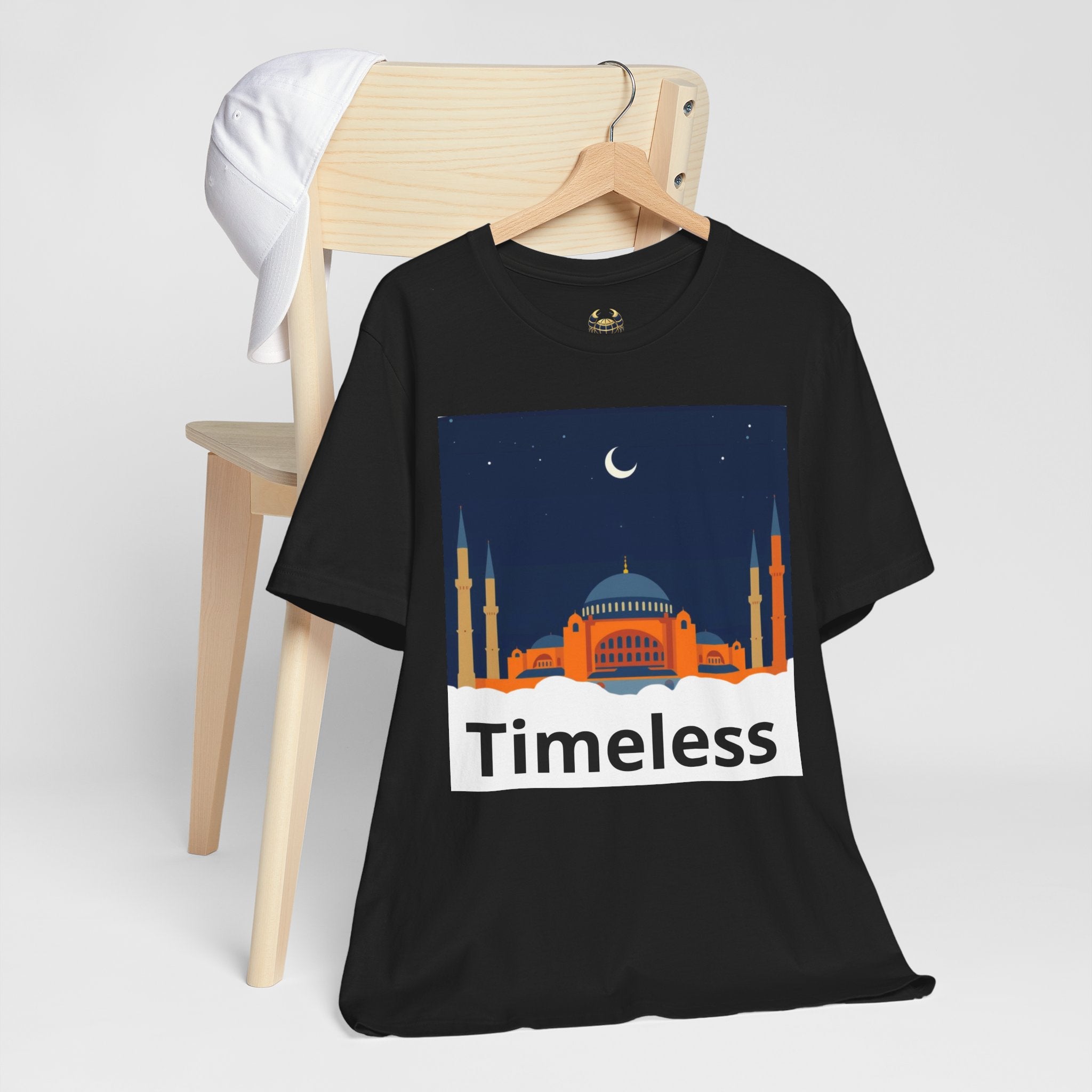 Timeless Mosque Tee – Crescent Night Skyline T-Shirt