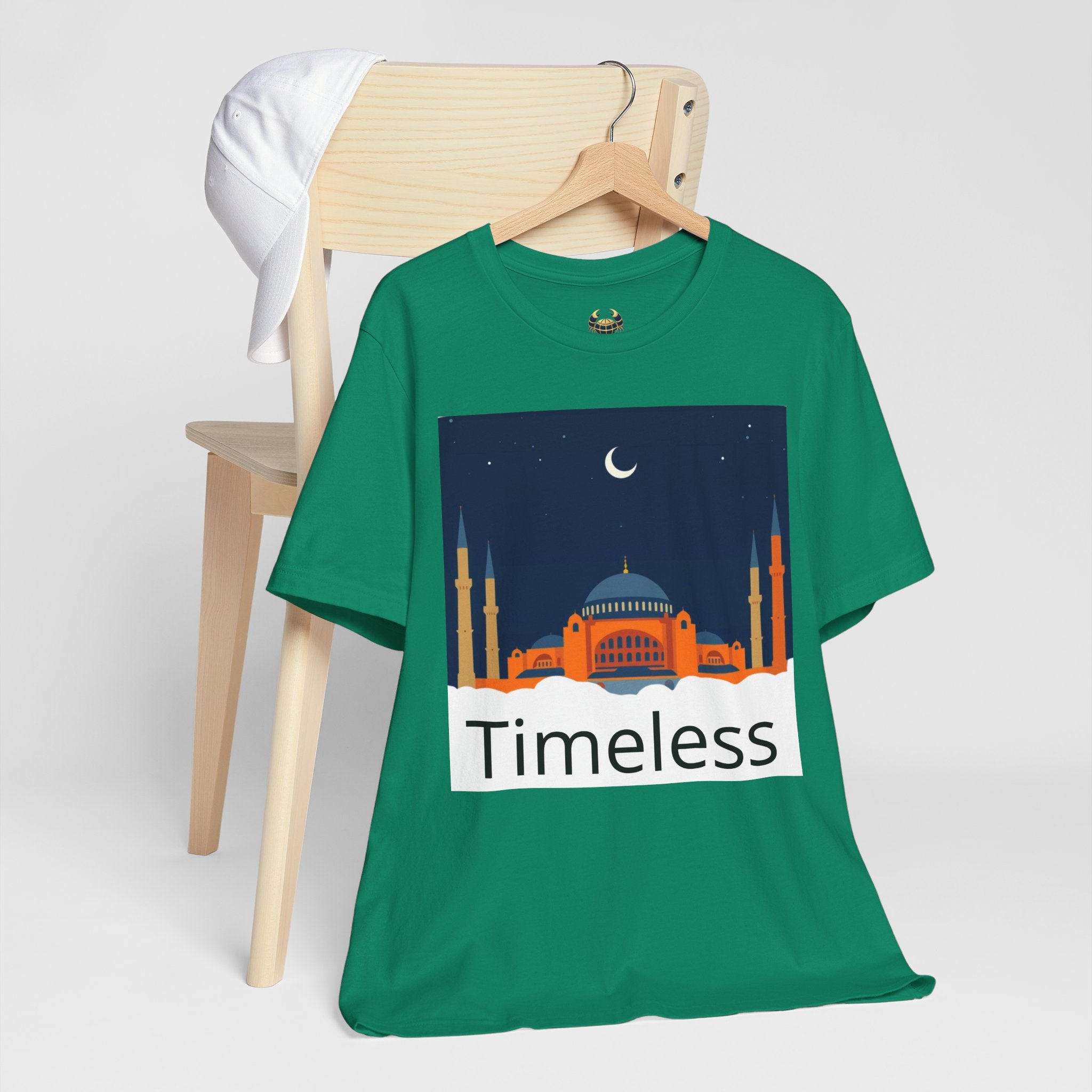 Timeless Mosque Tee – Crescent Night Skyline T-Shirt
