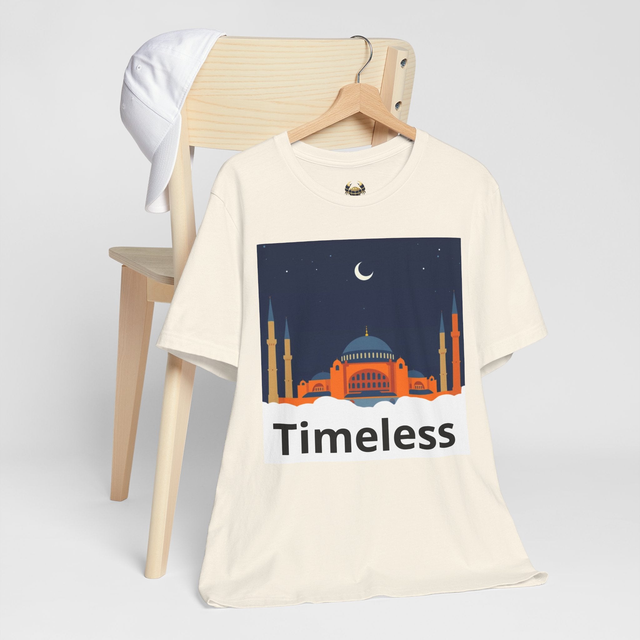 Timeless Mosque Tee – Crescent Night Skyline T-Shirt