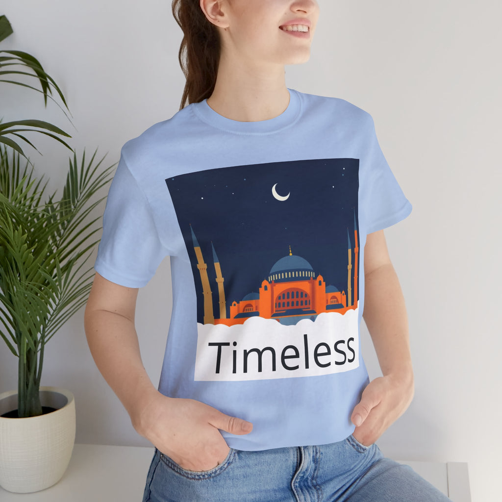 Timeless Mosque Tee – Crescent Night Skyline T-Shirt