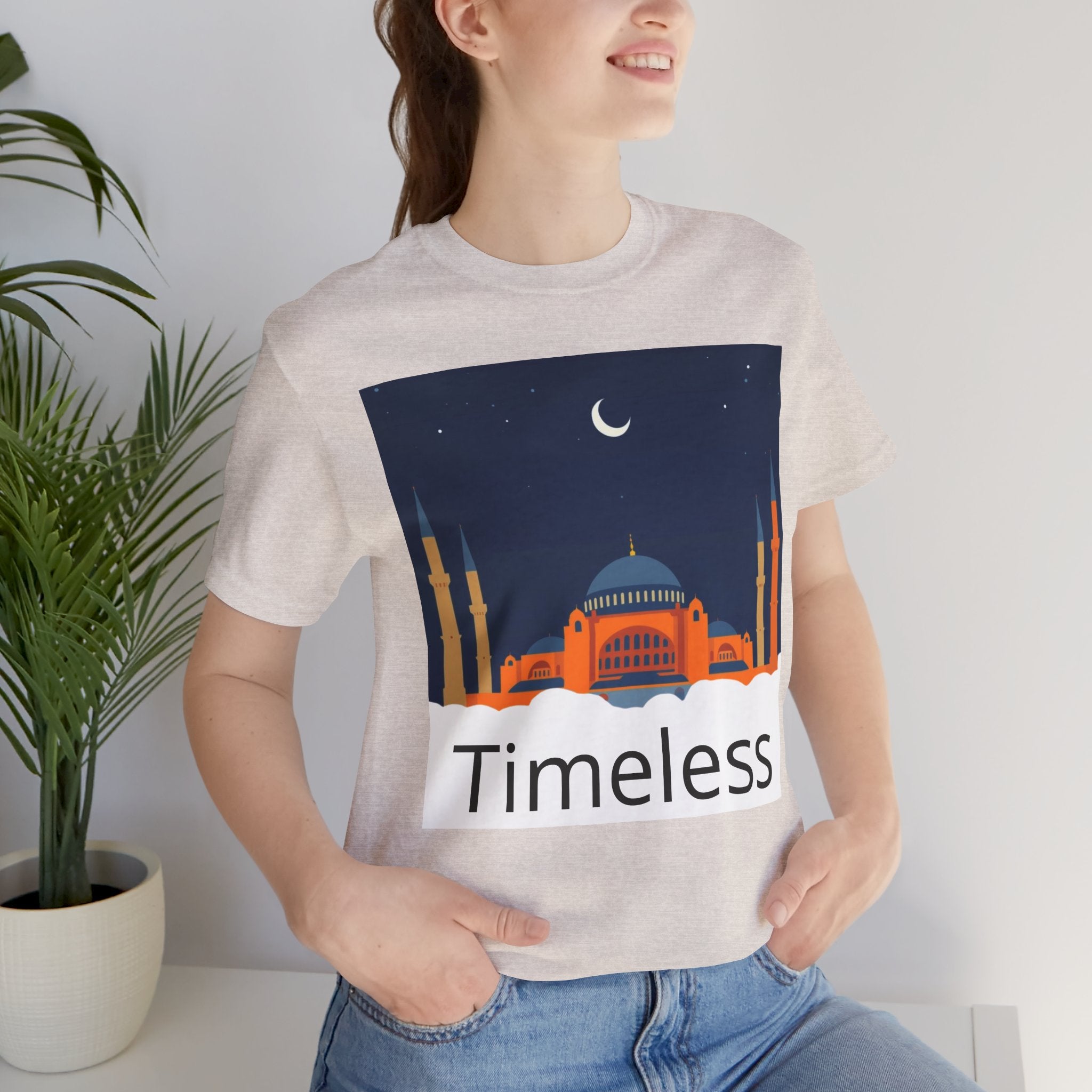 Timeless Mosque Tee – Crescent Night Skyline T-Shirt