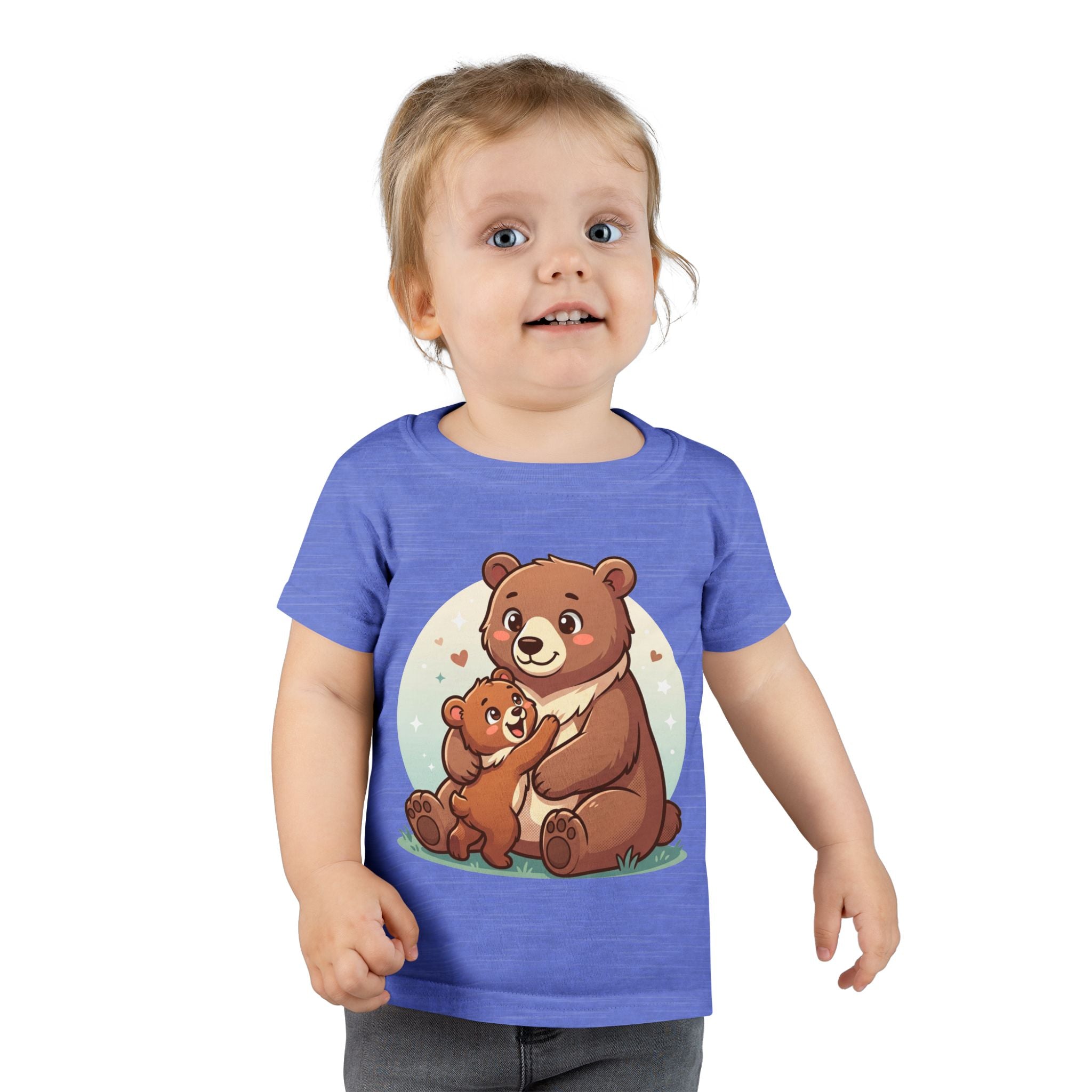 Toddler T-Shirt - Cute Bear Mama & Cub Graphic ("ayı ve yavru")