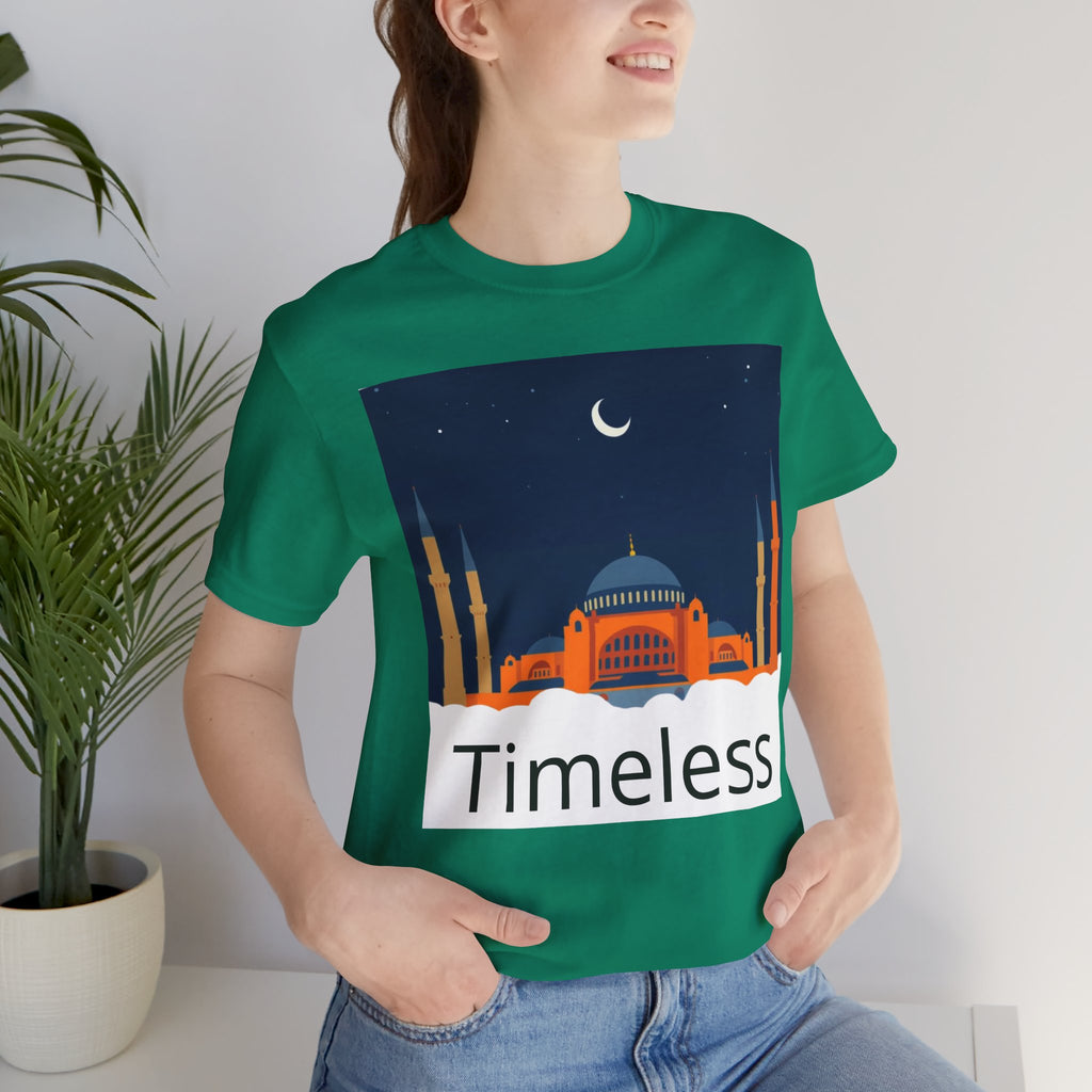 Timeless Mosque Tee – Crescent Night Skyline T-Shirt