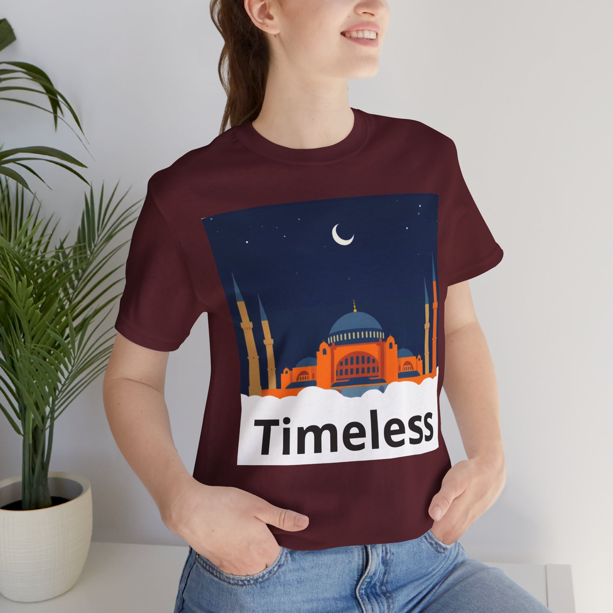 Timeless Mosque Tee – Crescent Night Skyline T-Shirt