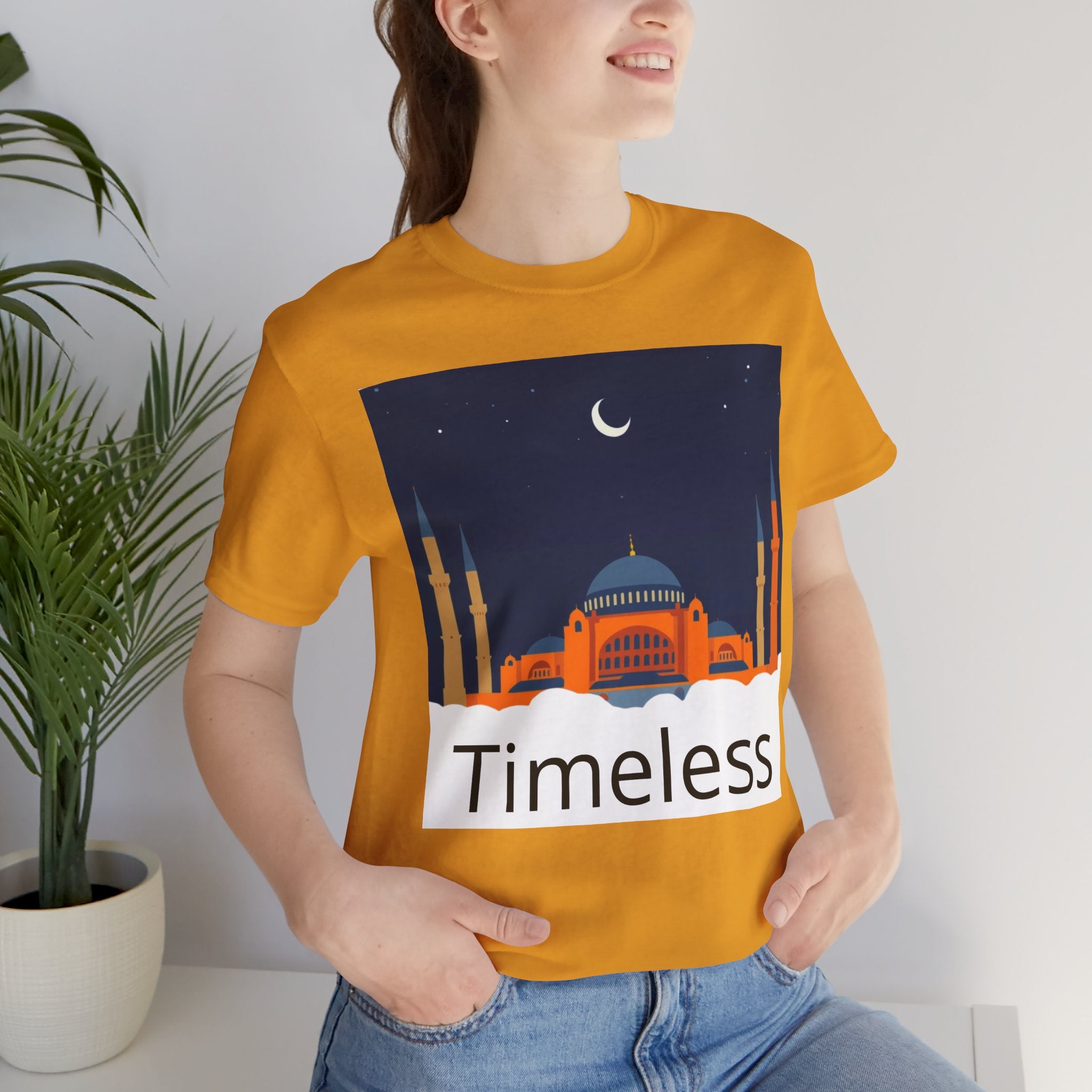 Timeless Mosque Tee – Crescent Night Skyline T-Shirt