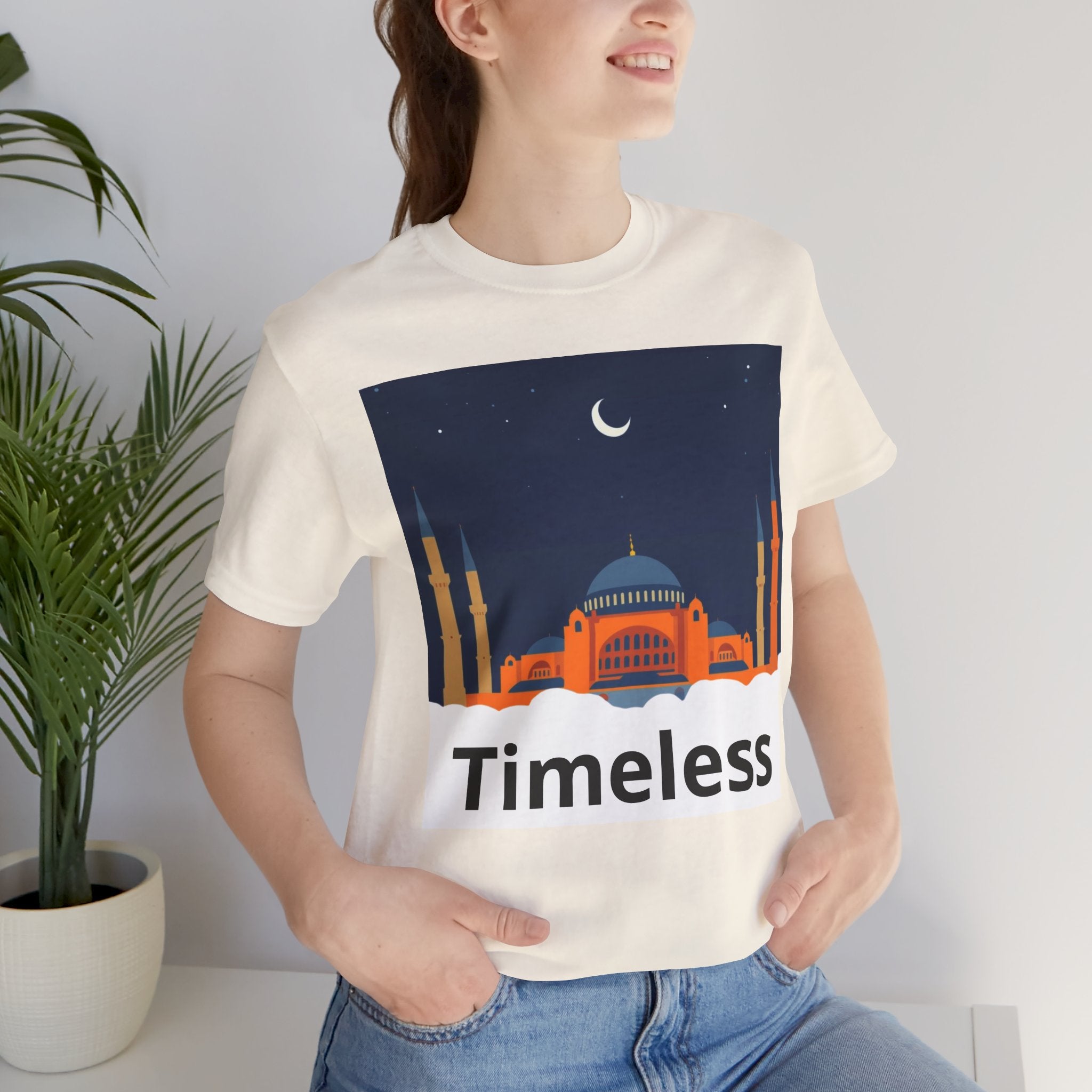 Timeless Mosque Tee – Crescent Night Skyline T-Shirt