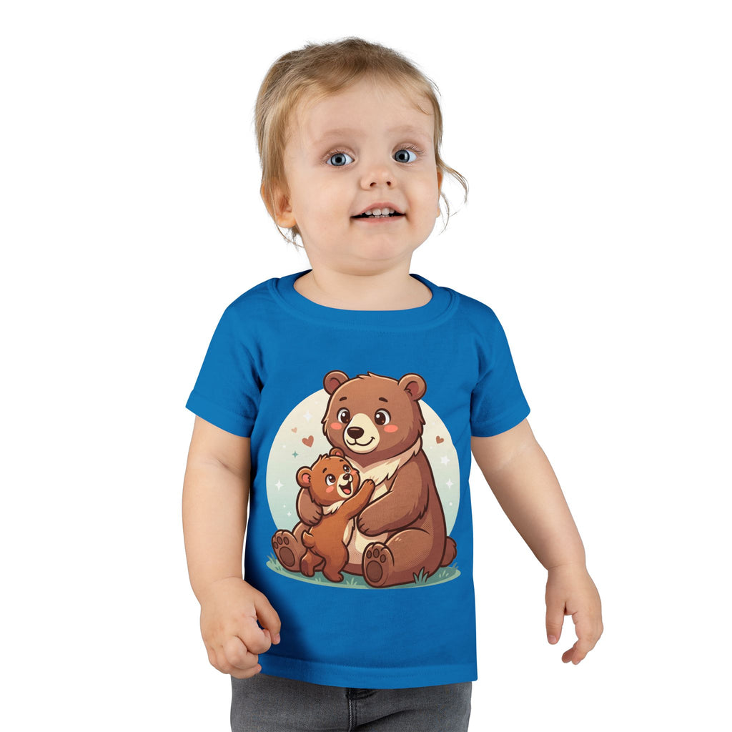 Toddler T-Shirt - Cute Bear Mama & Cub Graphic ("ayı ve yavru")