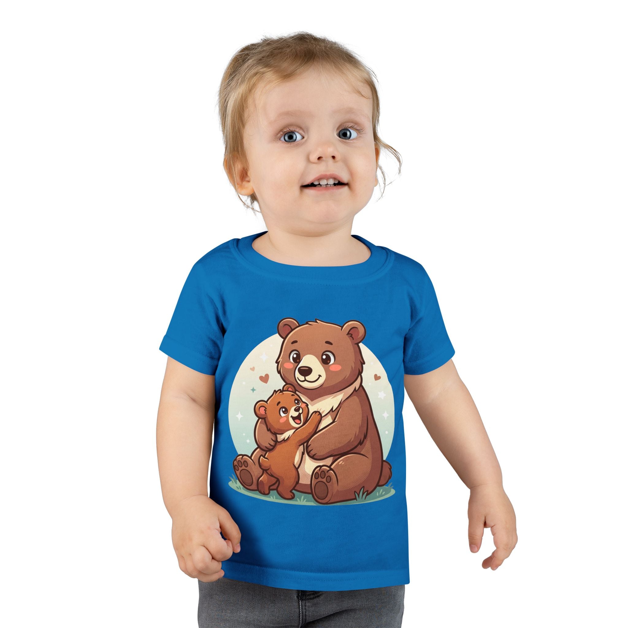 Toddler T-Shirt - Cute Bear Mama & Cub Graphic ("ayı ve yavru")