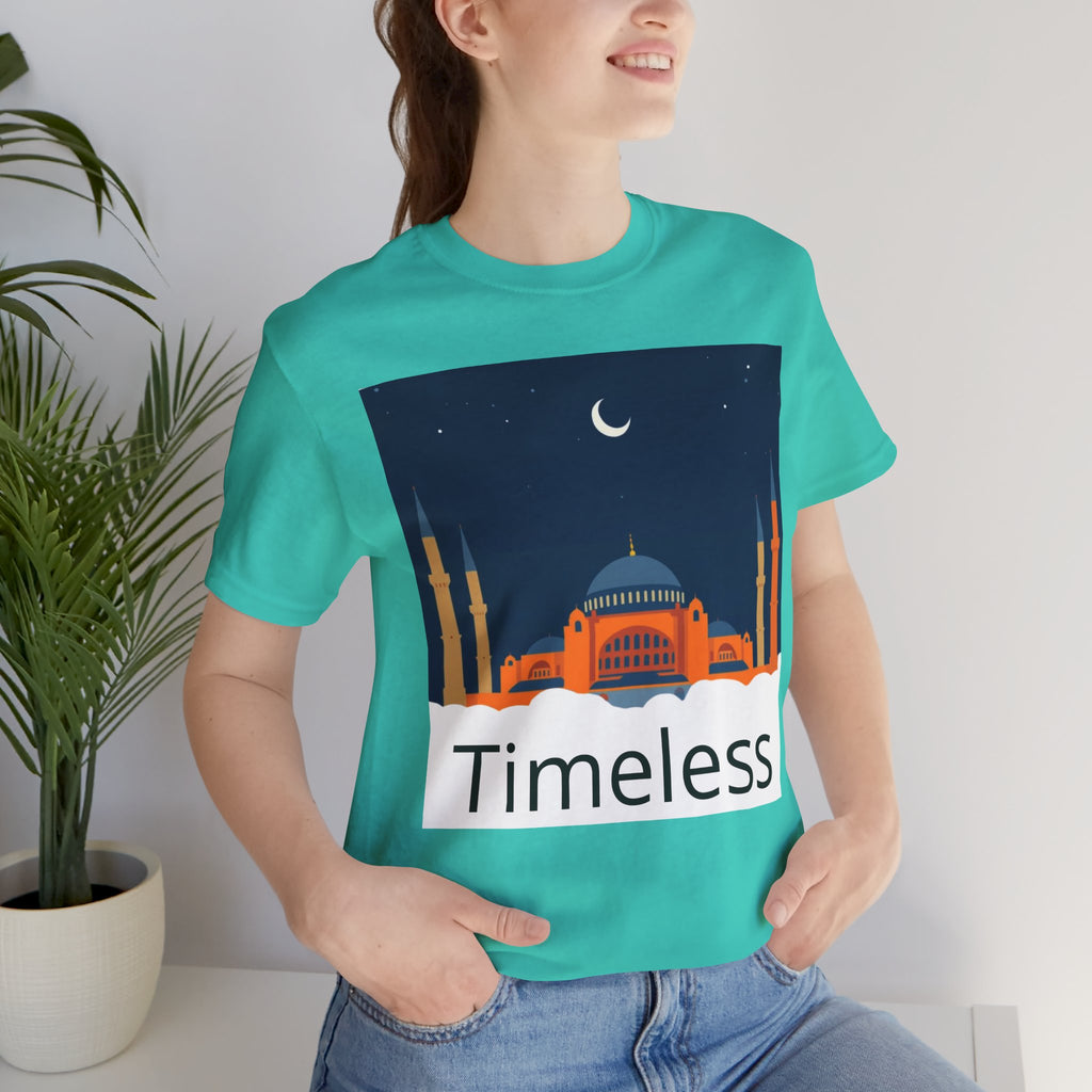 Timeless Mosque Tee – Crescent Night Skyline T-Shirt