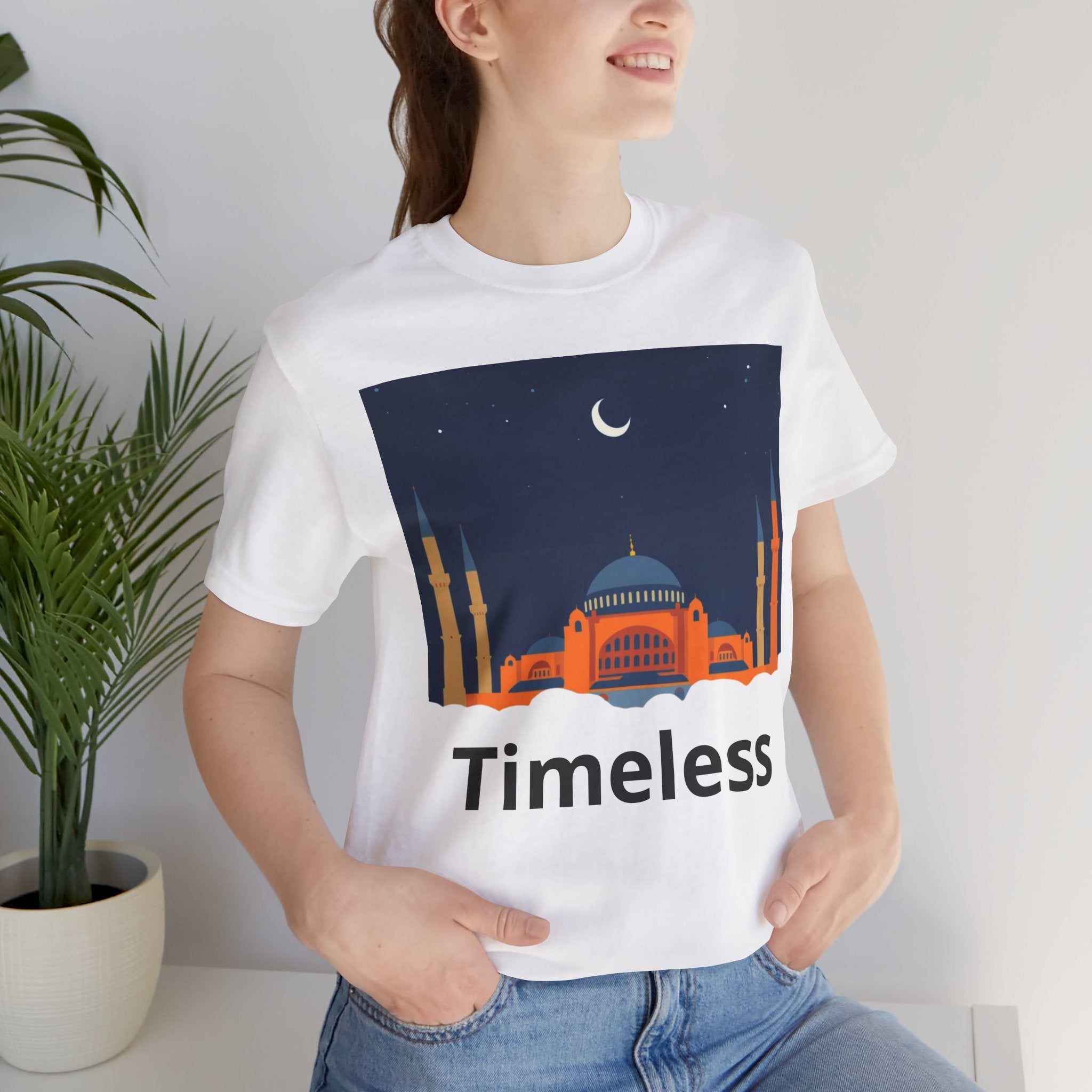 Timeless Mosque Tee – Crescent Night Skyline T-Shirt