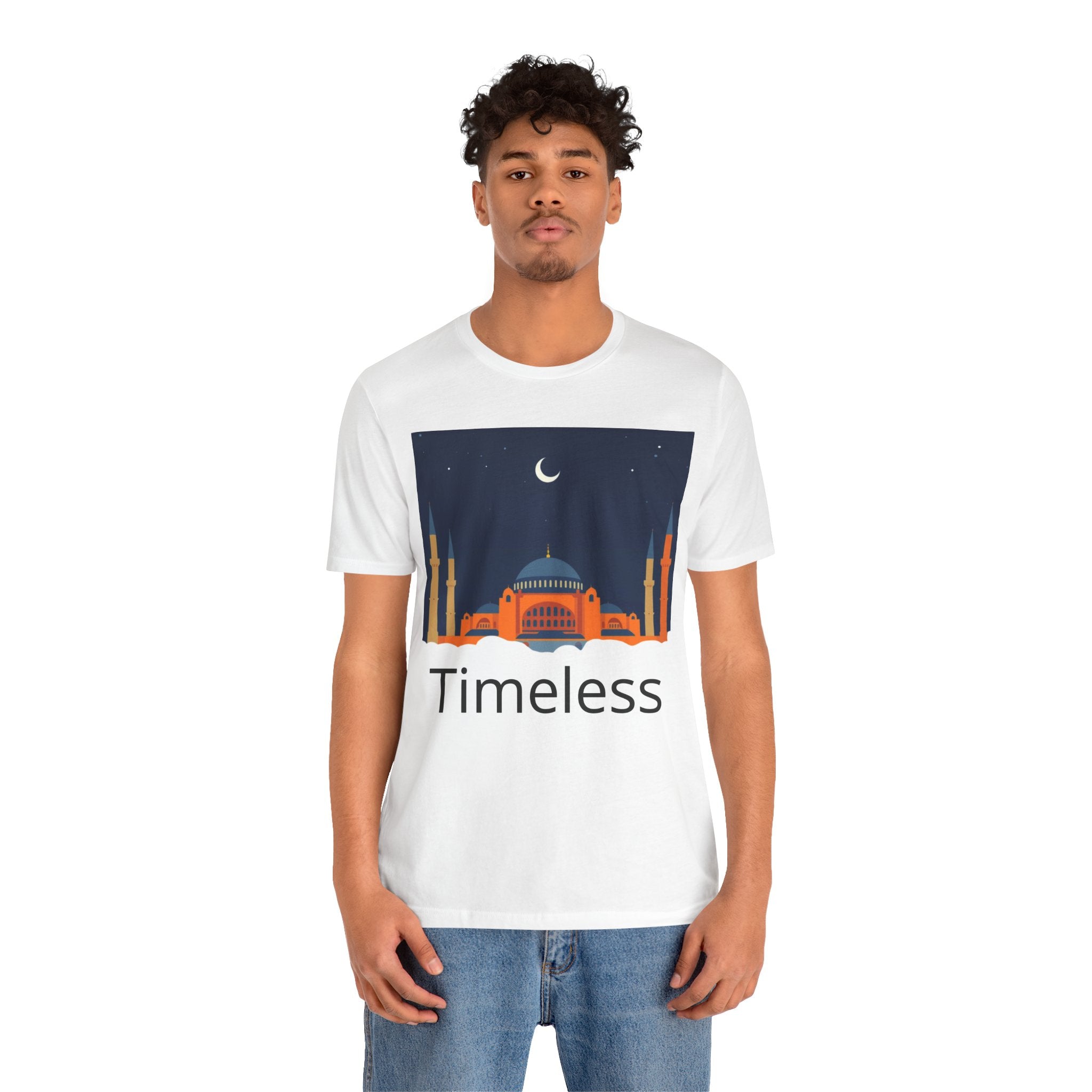 Timeless Mosque Tee – Crescent Night Skyline T-Shirt