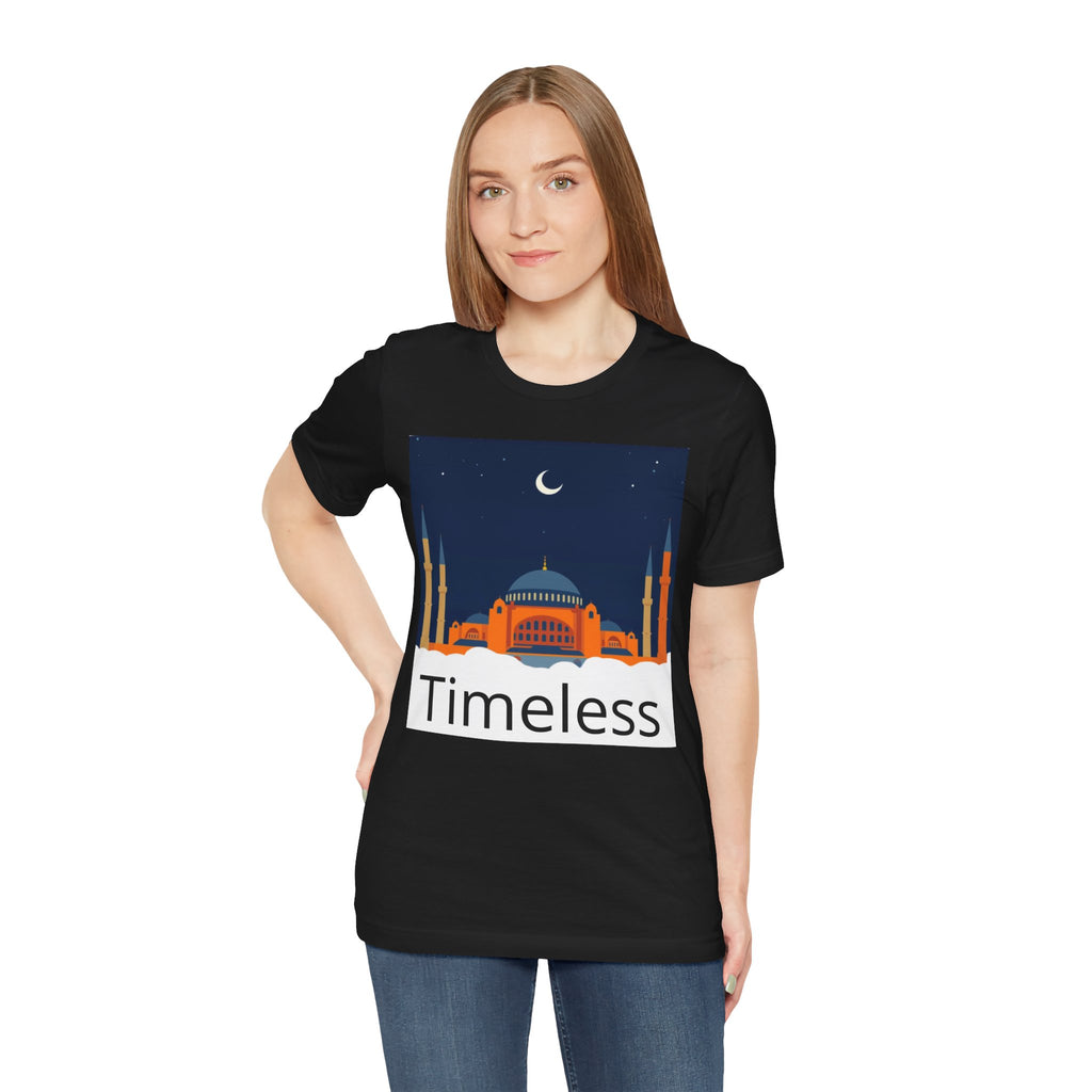 Timeless Mosque Tee – Crescent Night Skyline T-Shirt