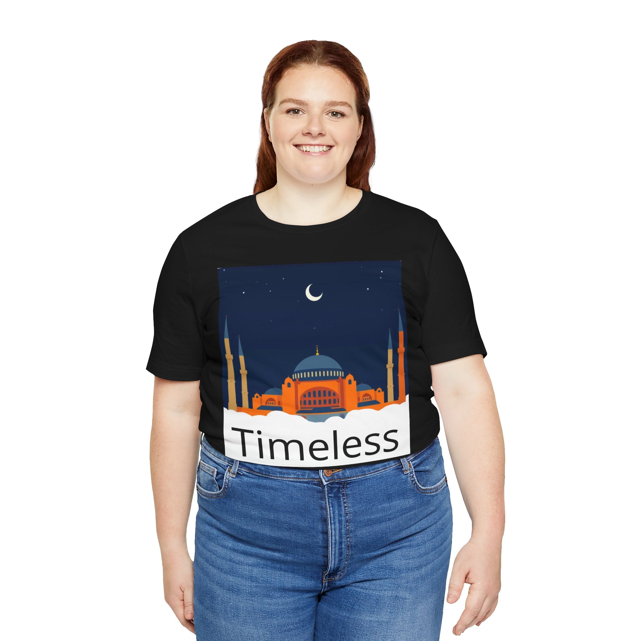 Timeless Mosque Tee – Crescent Night Skyline T-Shirt