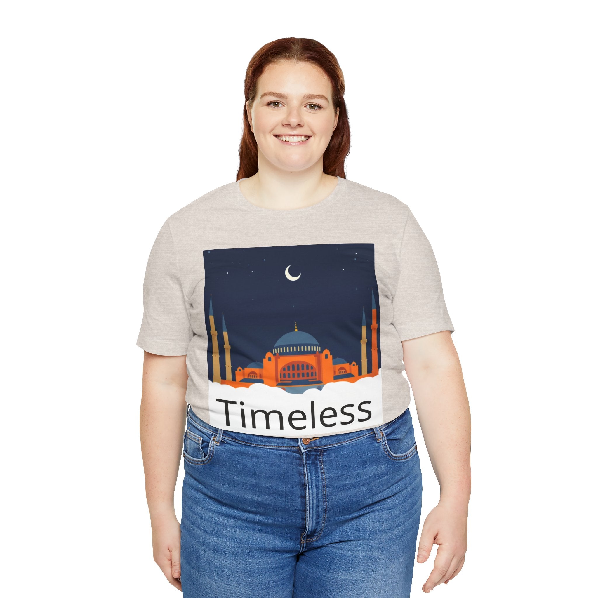 Timeless Mosque Tee – Crescent Night Skyline T-Shirt