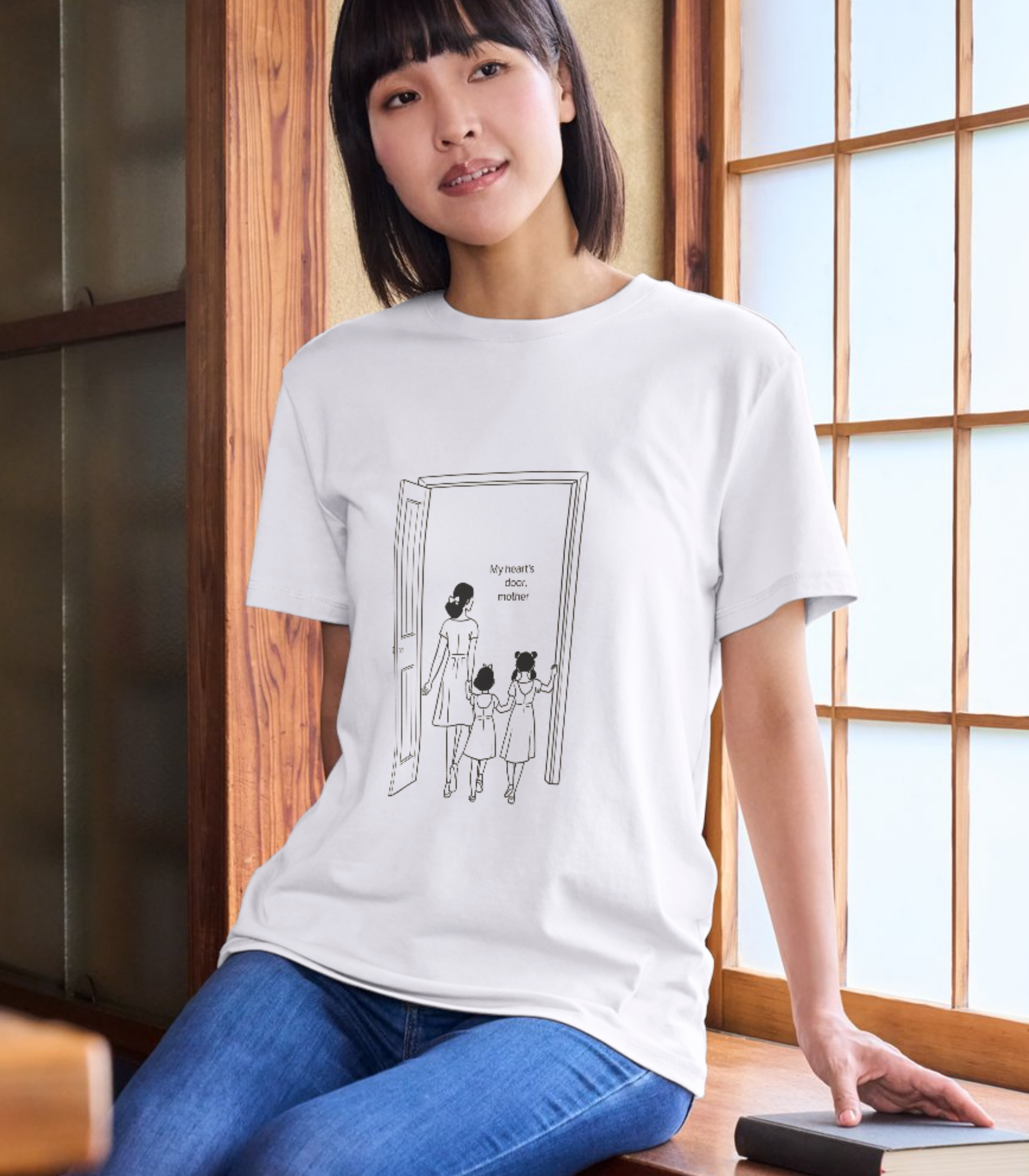 Personalized Mom Shirt, Custom Name Gift for Mom, Mother's Day Tee, Minimalist Mama T-Shirt, Gift for Her