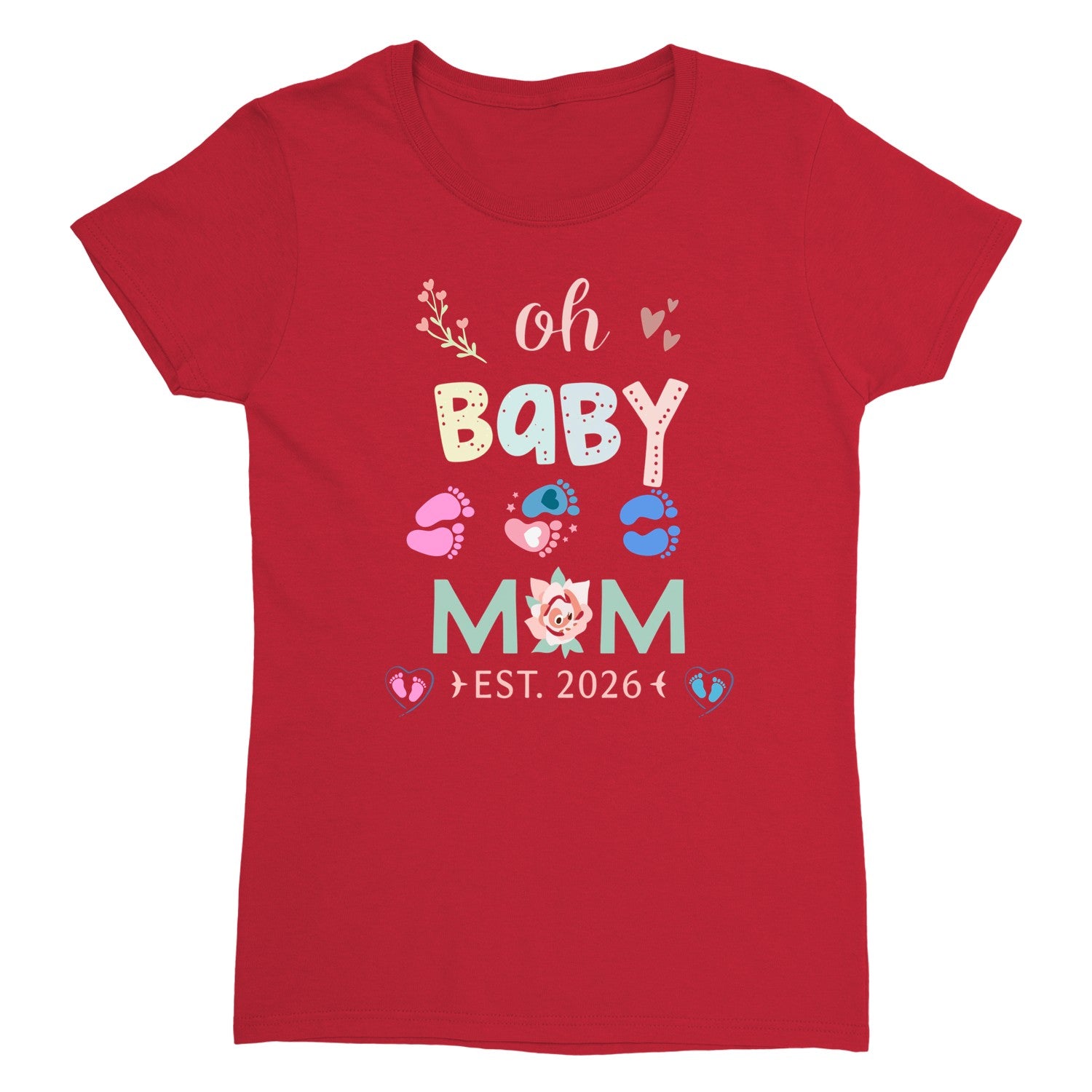 New Mama T-Shirt, Gift For New Mom, First Mother's Day Tee, Cute Shirt For Mommy, Baby Shower Present, Women’s Printed Tee