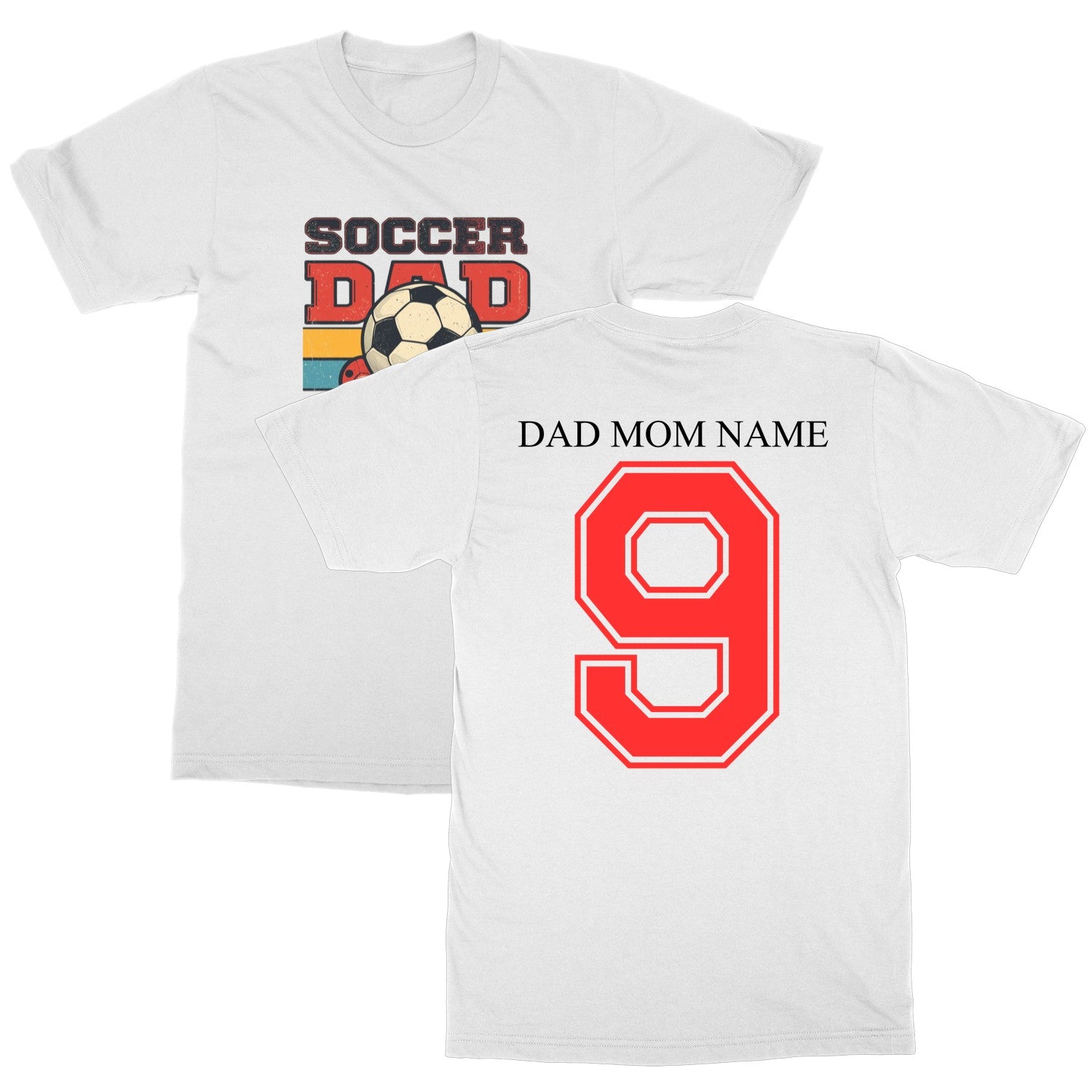 Dad And Mom Word Cup Design, Softstyle Tee, Print On Demand Shirt, Perfect For Parents, Premium Feel T-Shirt, Unique Gift Idea
