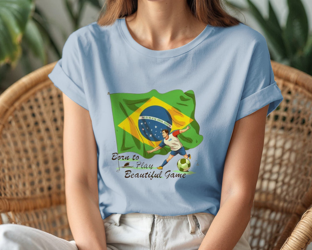 Brazilian National Team Soccer Shirt, Supporters Softstyle Tee, Perfect For Matches And Casual Wear, Enjoy 2023 World Cup Excitement