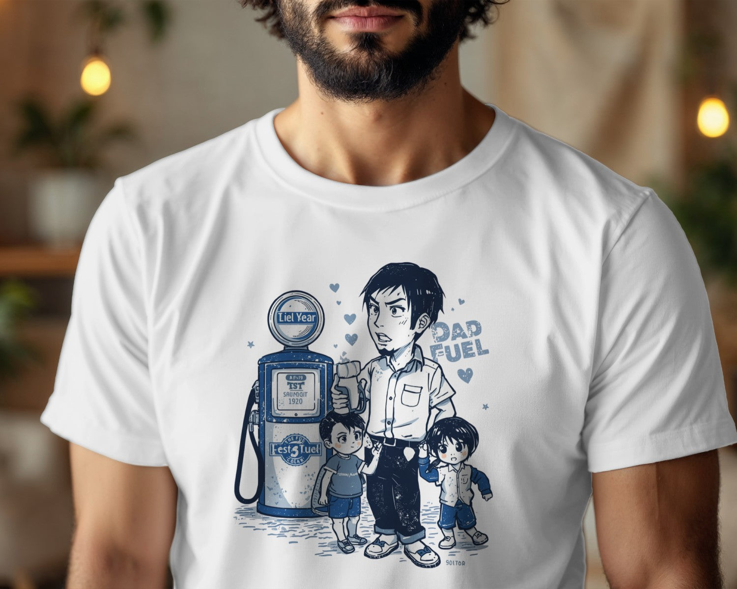 Anime Dad Shirt, Dad Fuel Tee, Funny Father’s Day Shirt, Kawaii Dad Gift, Geek Dad T-Shirt, Vintage Anime Father Tee
