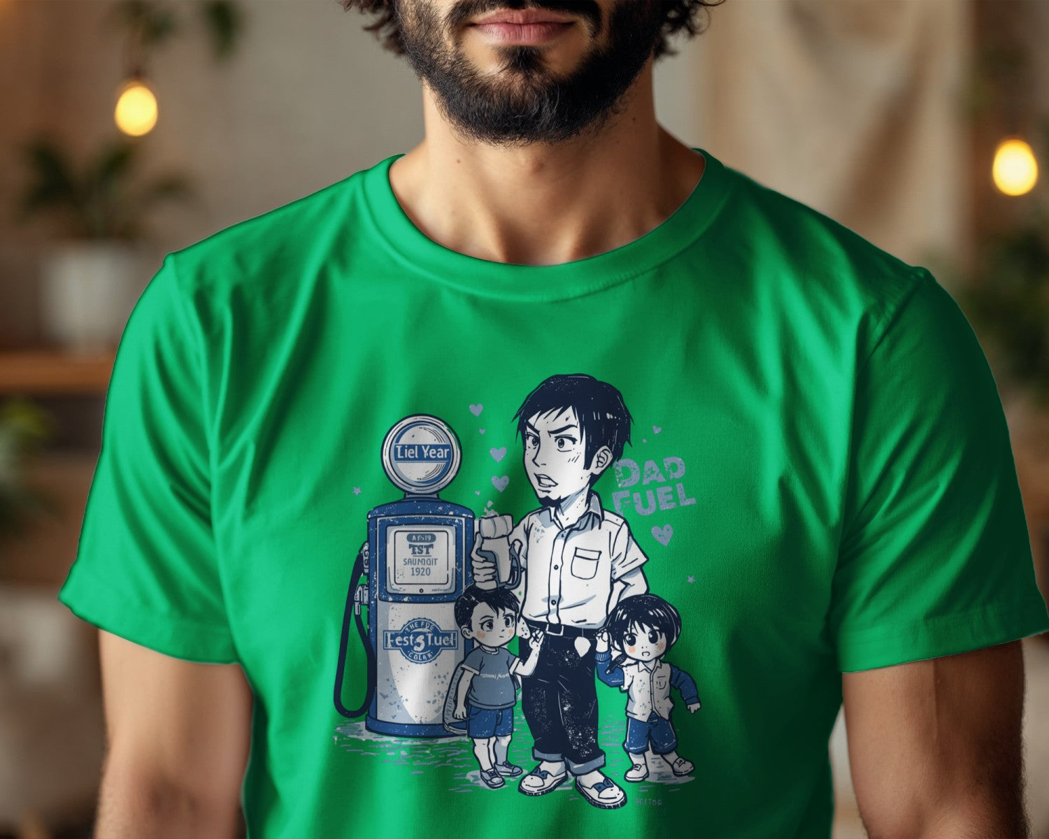 Anime Dad Shirt, Dad Fuel Tee, Funny Father’s Day Shirt, Kawaii Dad Gift, Geek Dad T-Shirt, Vintage Anime Father Tee