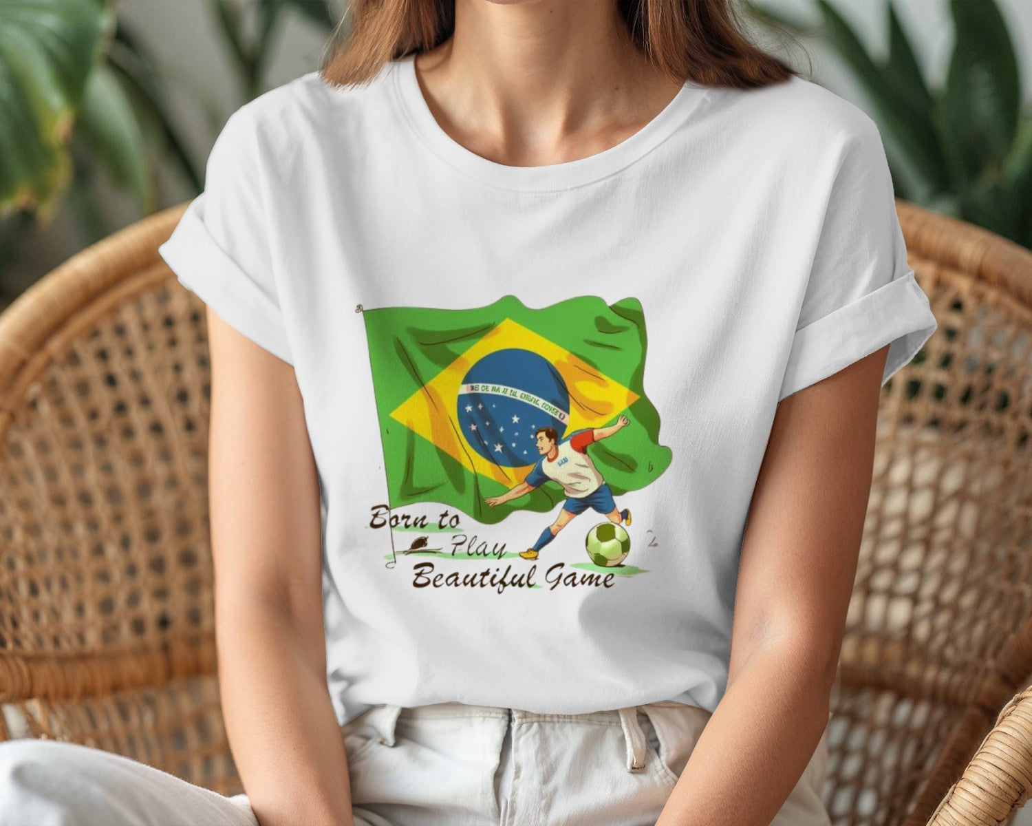 Brazilian National Team Soccer Shirt, Supporters Softstyle Tee, Perfect For Matches And Casual Wear, Enjoy 2023 World Cup Excitement