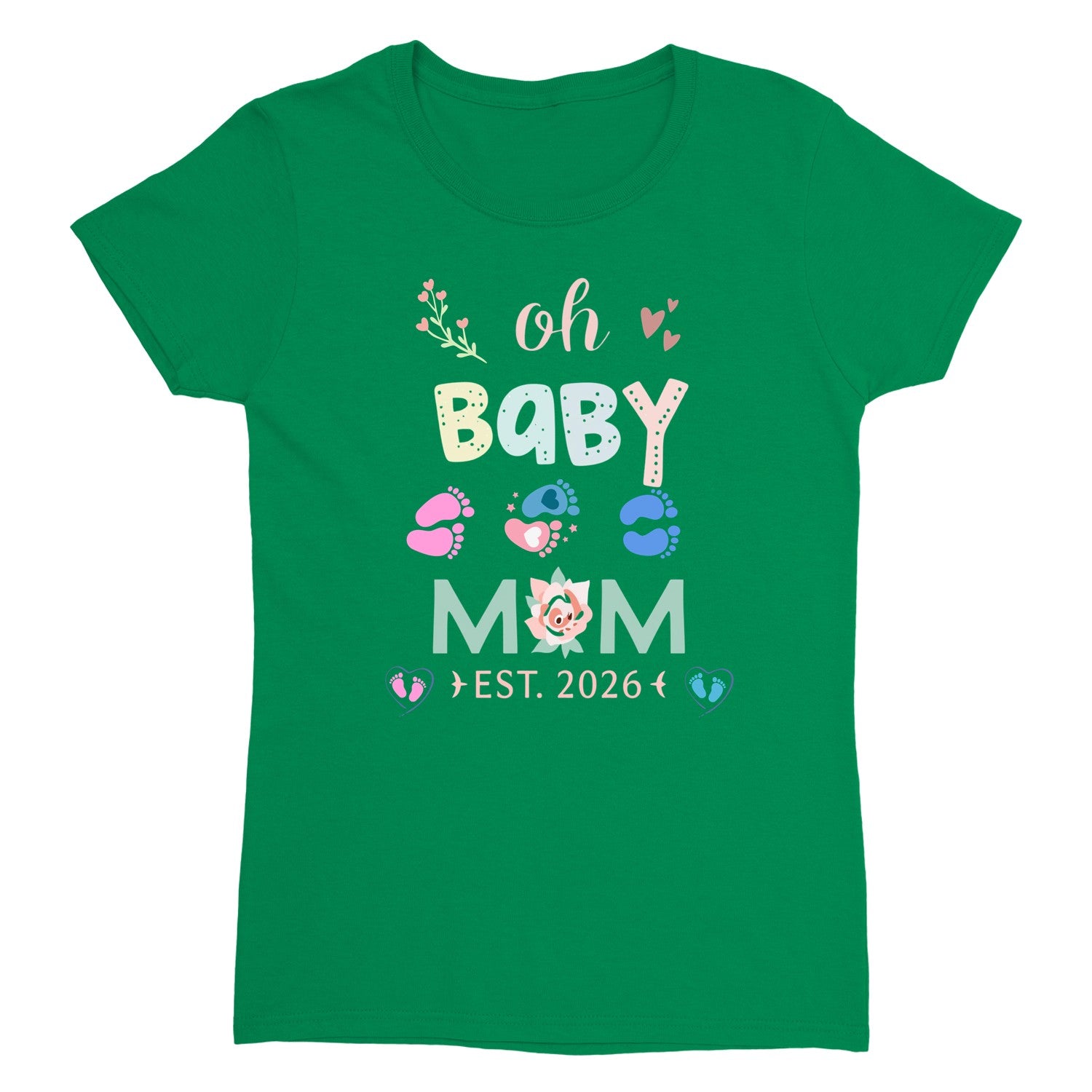 New Mama T-Shirt, Gift For New Mom, First Mother's Day Tee, Cute Shirt For Mommy, Baby Shower Present, Women’s Printed Tee
