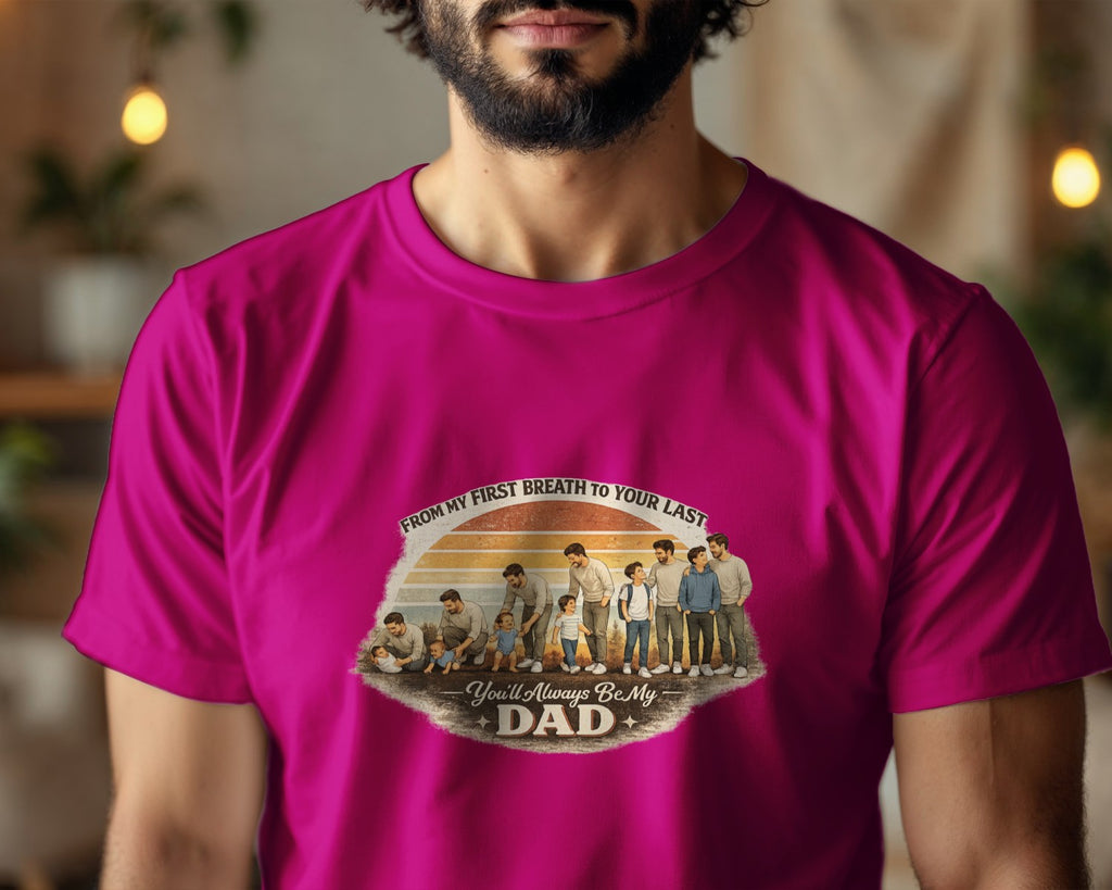 Father Son Shirt, Fathers Day Gift From Son, Emotional Dad Shirt, From My First Breath To Your Last, Matching Dad Son Tee, Dad Gift