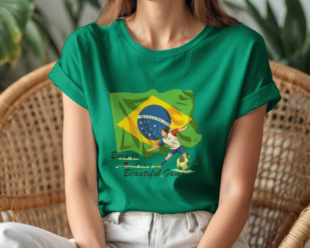 Brazilian National Team Soccer Shirt, Supporters Softstyle Tee, Perfect For Matches And Casual Wear, Enjoy 2023 World Cup Excitement