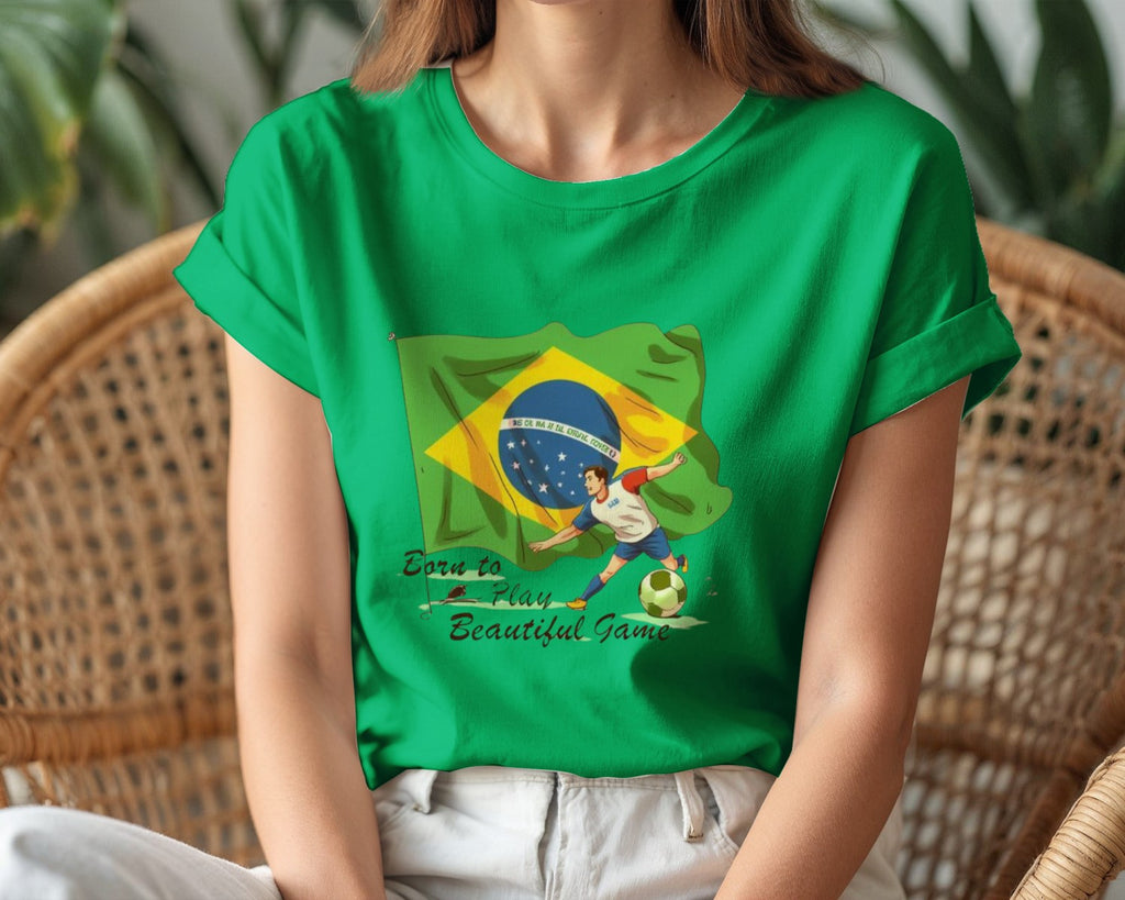 Brazilian National Team Soccer Shirt, Supporters Softstyle Tee, Perfect For Matches And Casual Wear, Enjoy 2023 World Cup Excitement